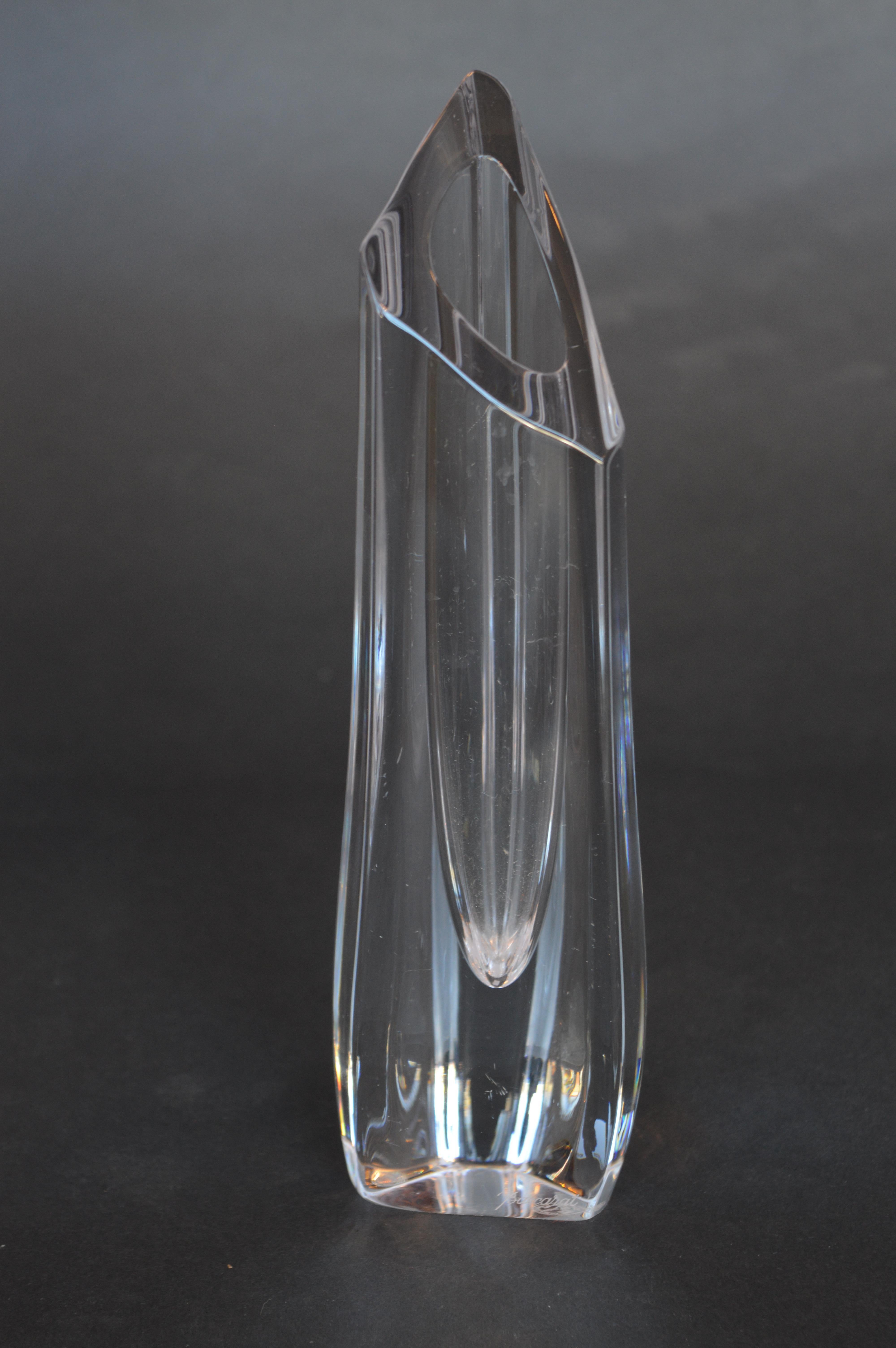 French Set of Two Baccarat Vases For Sale
