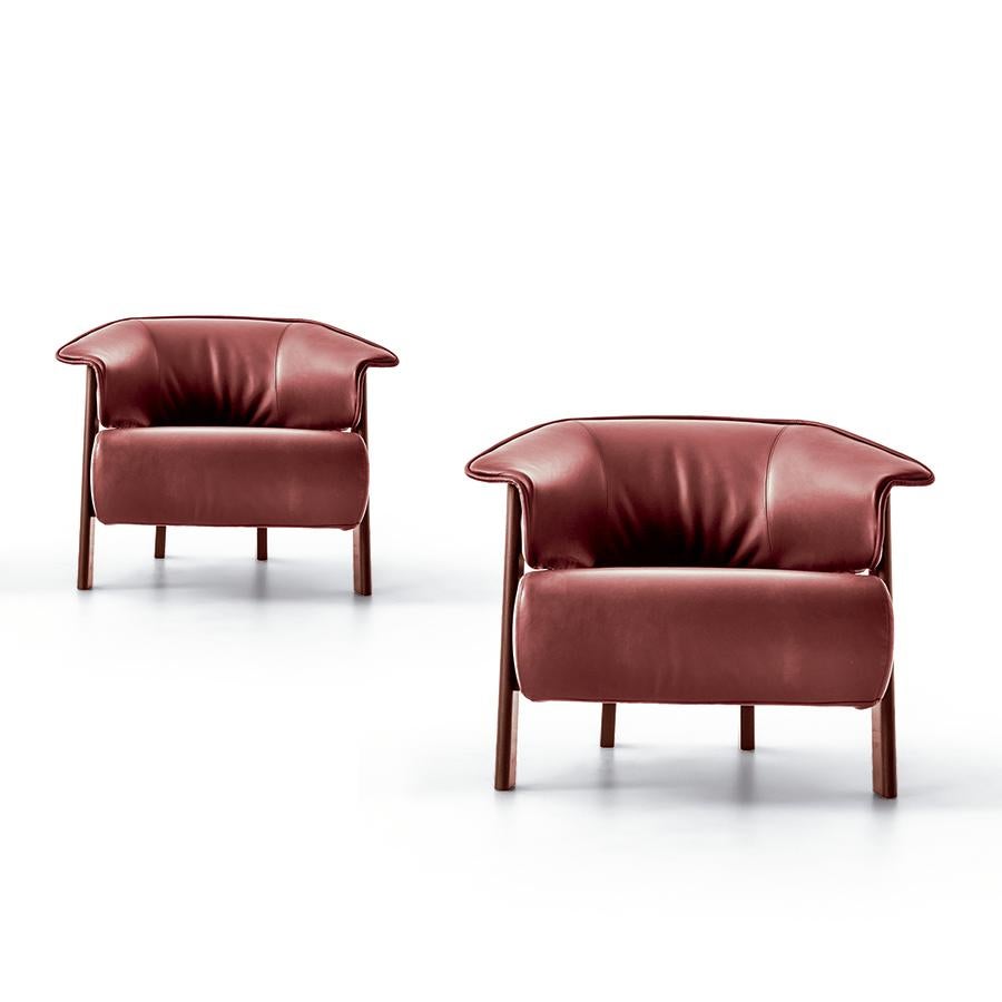 Armchairs designed by Patricia Urquiola in 2019. Manufactured by Cassina in Italy.

This comfy armchair has the same distinctive aesthetics as the Back-Wing chair designed in 2018. The armchair’s frame, available in six colours, is composed of