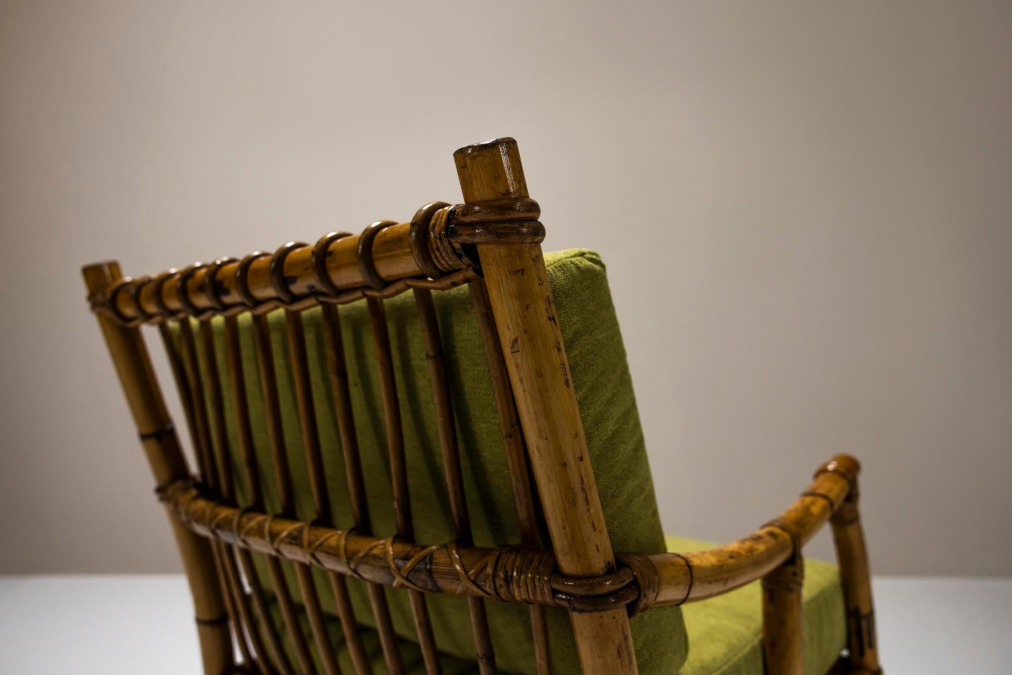 Conjunto de dos sillones de bambú al estilo de Vivai del Sud, Italia Años 70 en venta 6