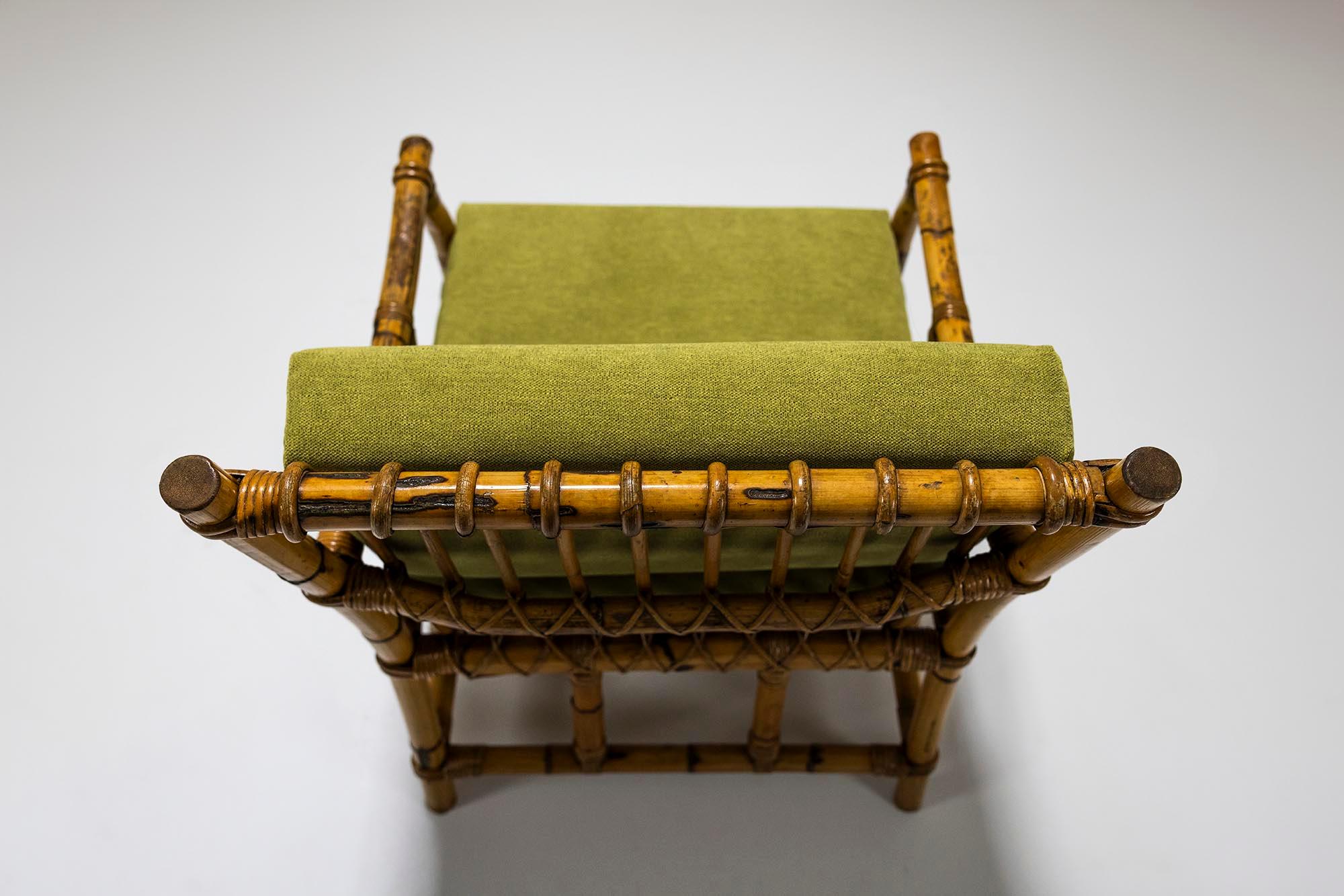 Conjunto de dos sillones de bambú al estilo de Vivai del Sud, Italia Años 70 en venta 8