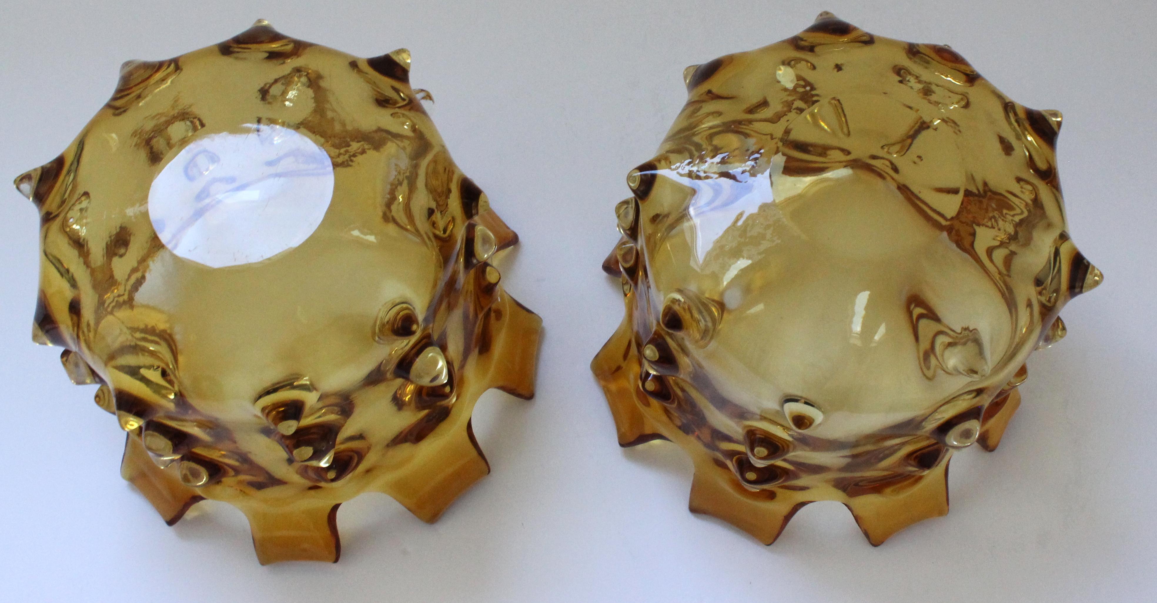 Set von zwei Vasen aus Muranoglas im Barovier- und Toso-Stil 4