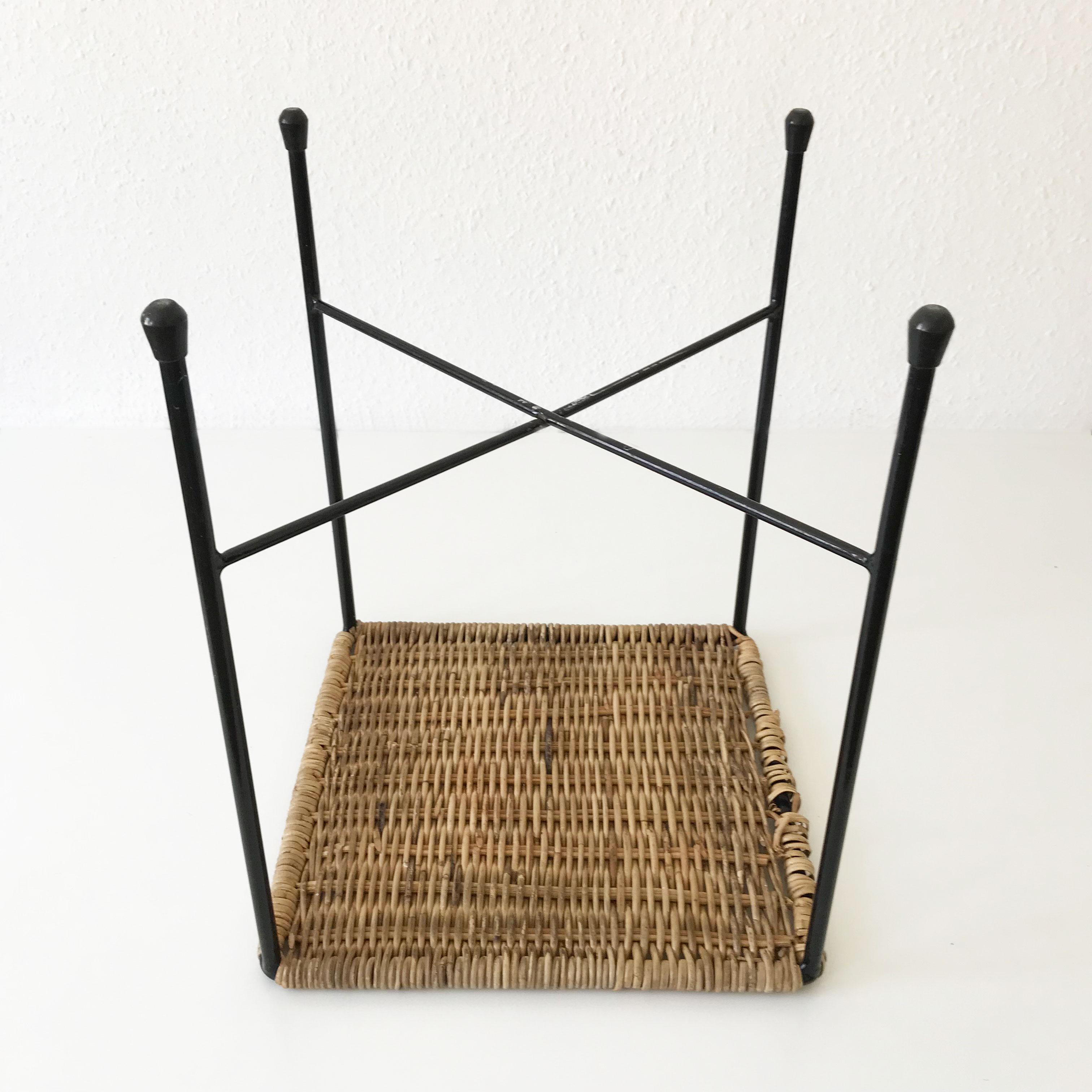Set of Two Basket Chairs and Stool by Gian Franco Legler, 1951, Switzerland 9