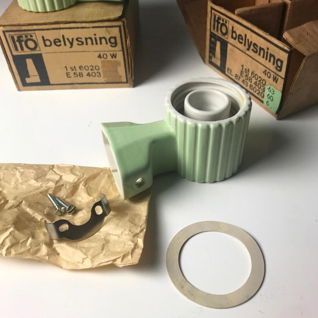 Set of Two Bathroom Wall Lights by Sigvard Bernadotte for IFÖ, Sweden, 1960 In Excellent Condition In Haderslev, DK
