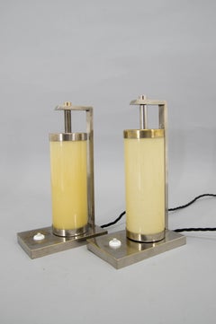 Set of Two Bauhaus / Functionalist Table or Bedside Lamps, 1930s