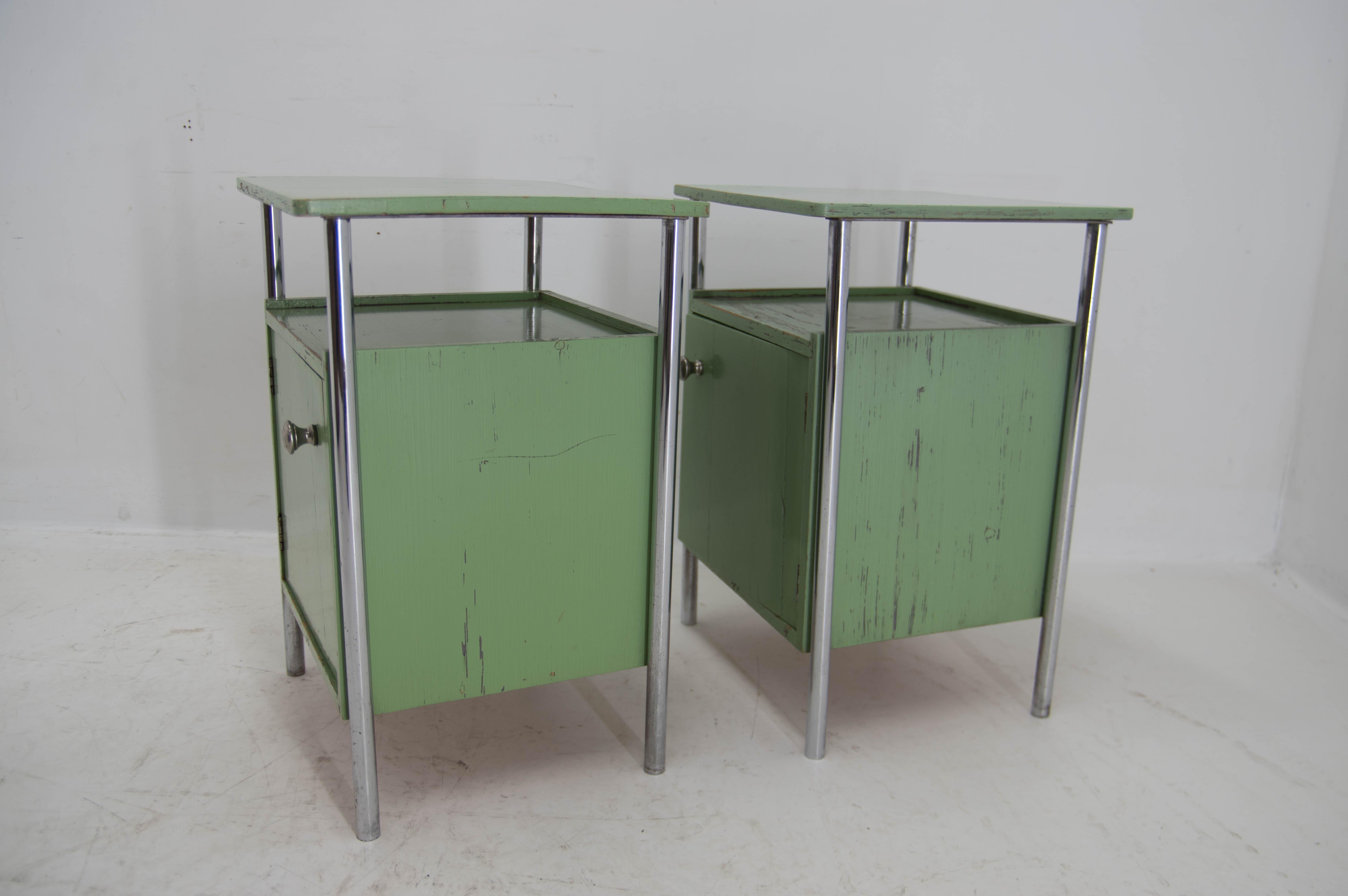 Set of Two Bauhaus Night Stands by Vichr & Co., 1930s 3