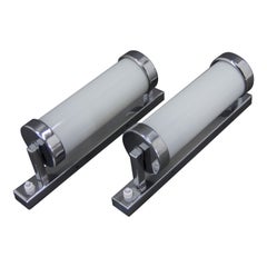 Set of Two Bauhaus or Functionalist Chrome Wall Lamps, 1930s