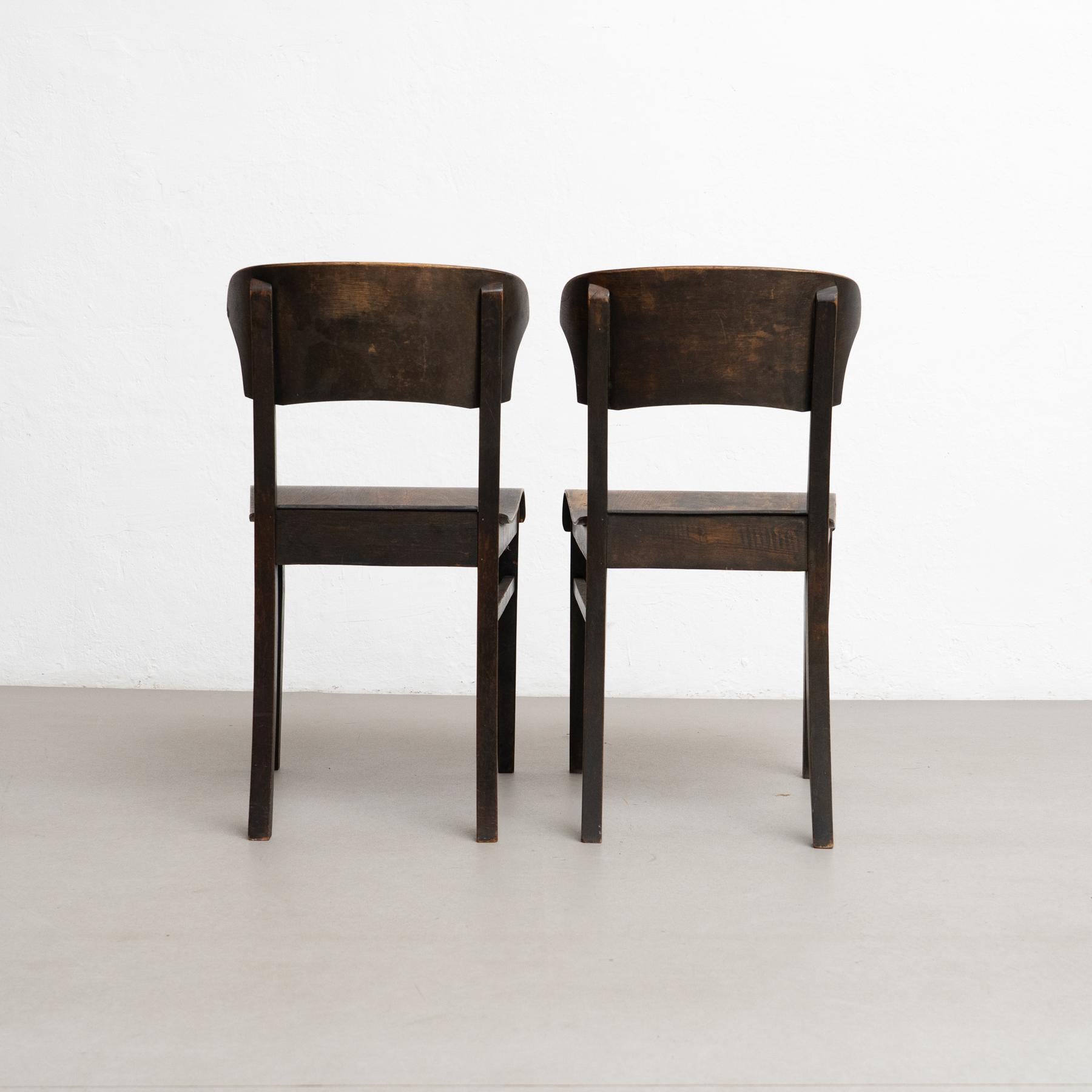 Set di due sedie in stile Bauhaus - Germania, anni '40 in vendita 6