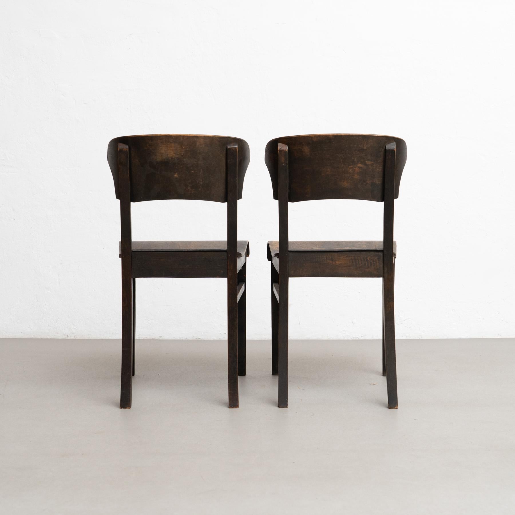 Set di due sedie in stile Bauhaus - Germania, anni '40 in vendita 8