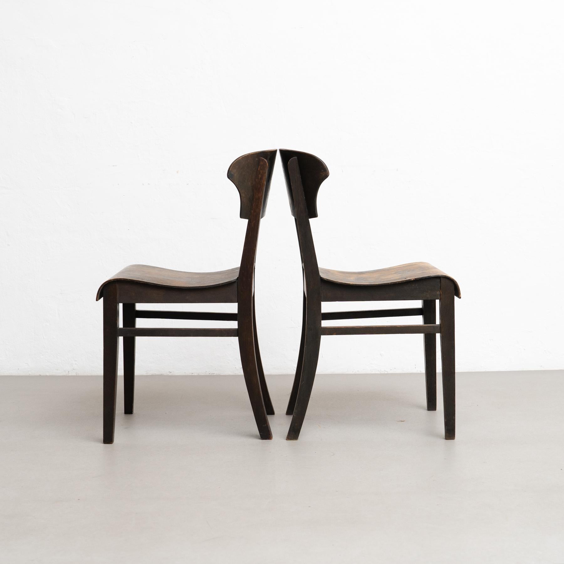 Set di due sedie in stile Bauhaus - Germania, anni '40 in vendita 9
