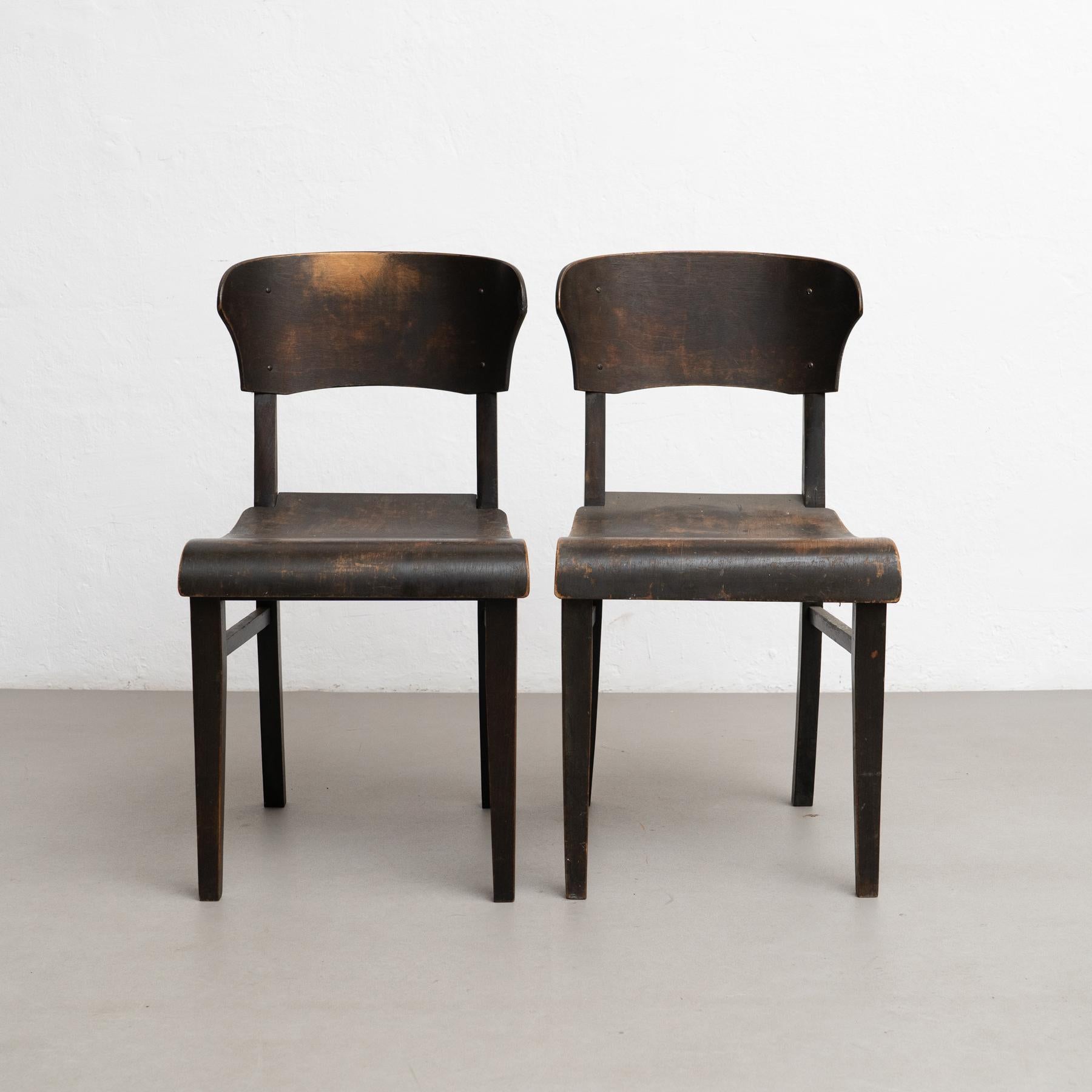 Mid-Century moderno Set di due sedie in stile Bauhaus - Germania, anni '40 in vendita