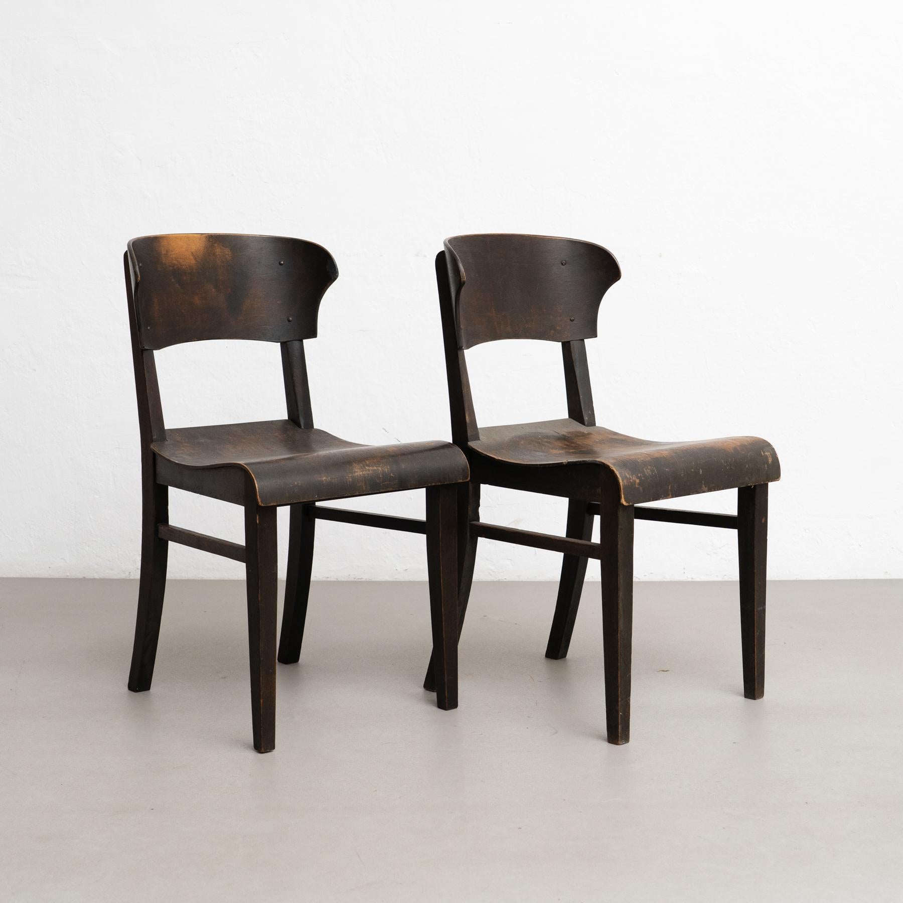 Tedesco Set di due sedie in stile Bauhaus - Germania, anni '40 in vendita