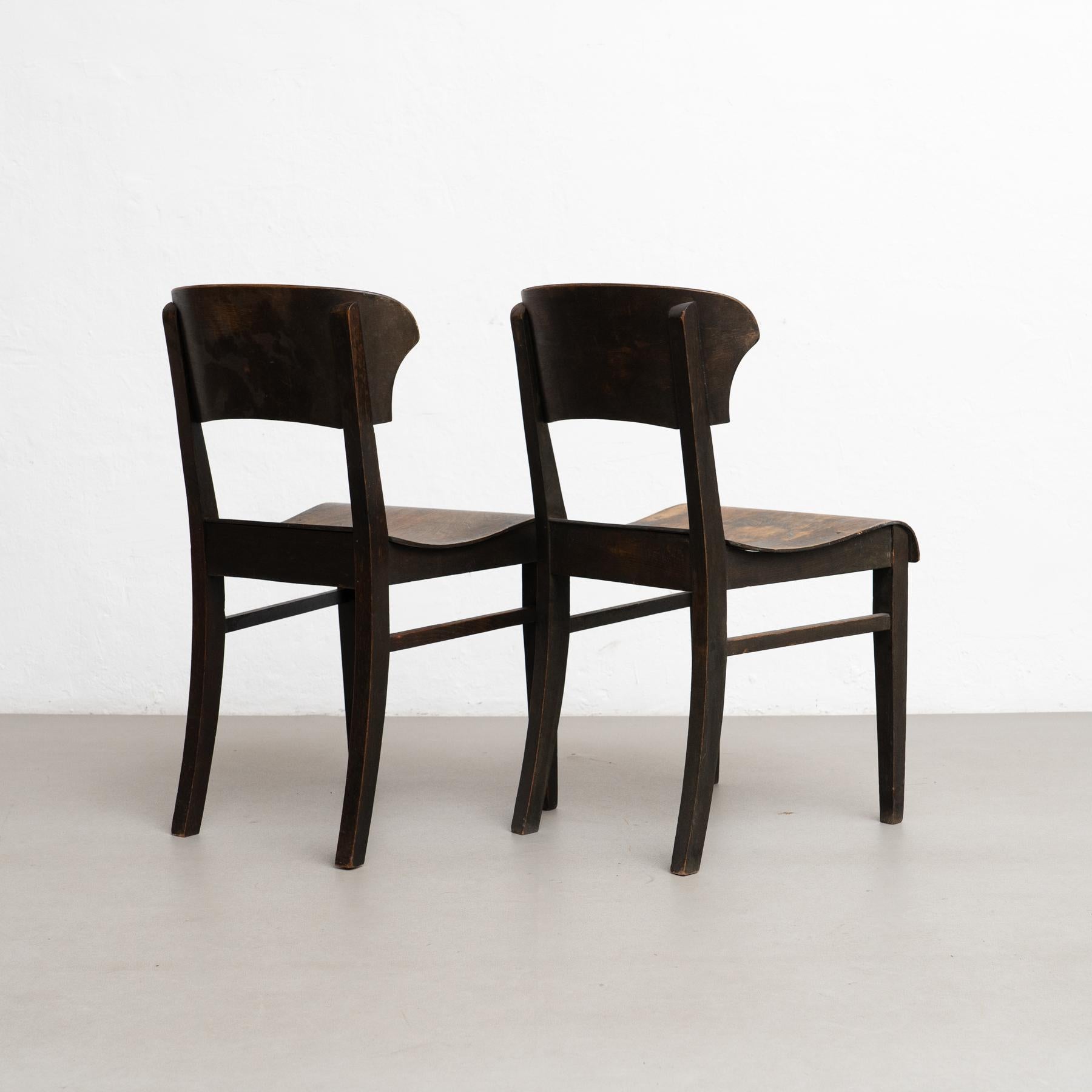 Set di due sedie in stile Bauhaus - Germania, anni '40 in vendita 2