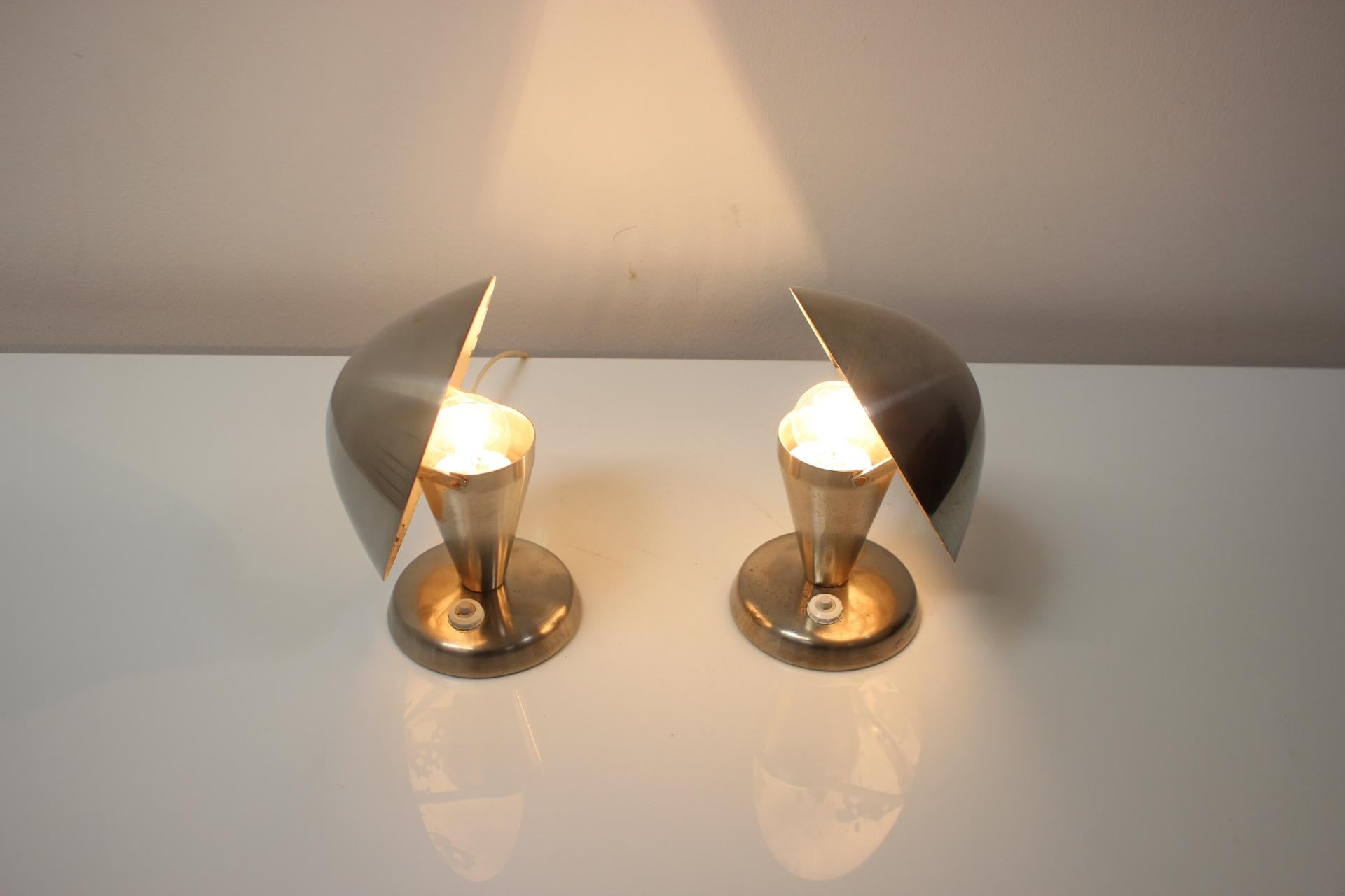 Set of Two Bauhaus Table Lamps, 1930s For Sale 5