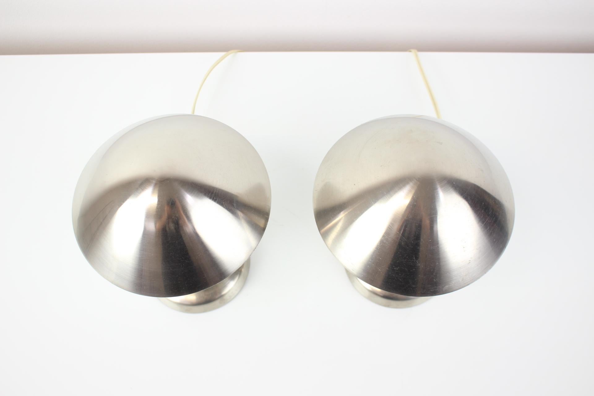 Czech Set of Two Bauhaus Table Lamps, 1930s For Sale