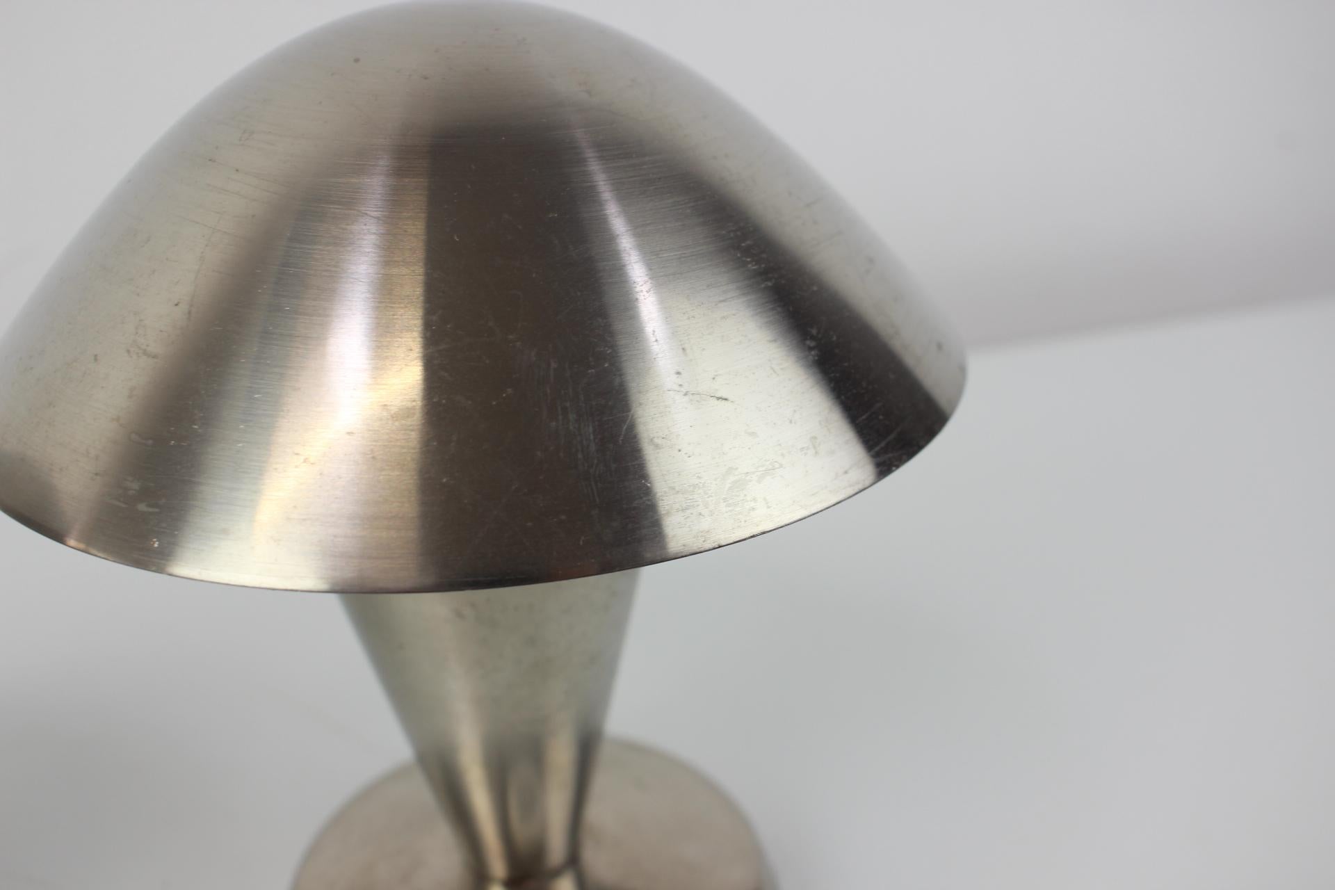 Chrome Set of Two Bauhaus Table Lamps, 1930s For Sale