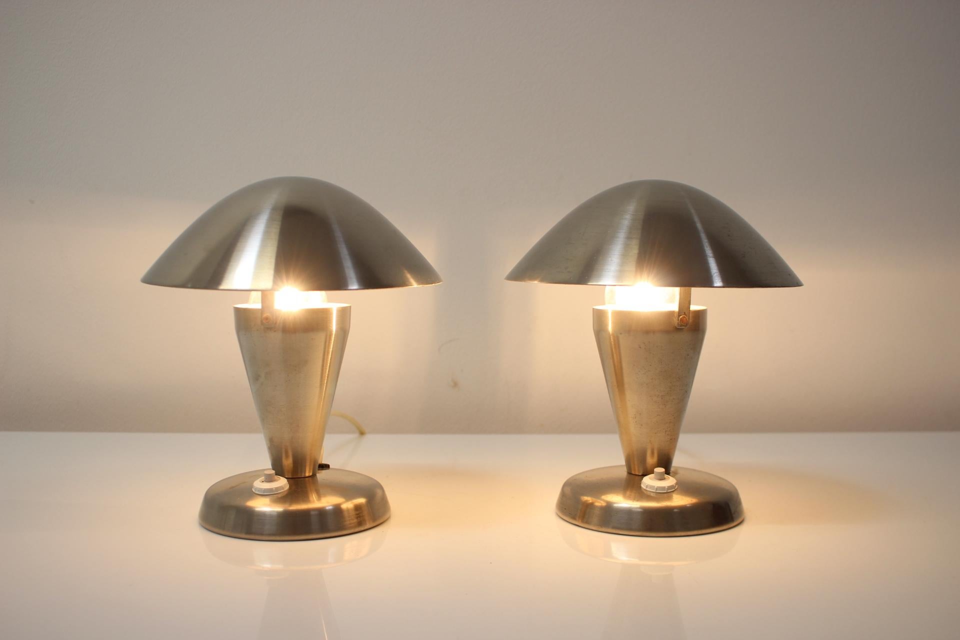 Set of Two Bauhaus Table Lamps, 1930s For Sale 3