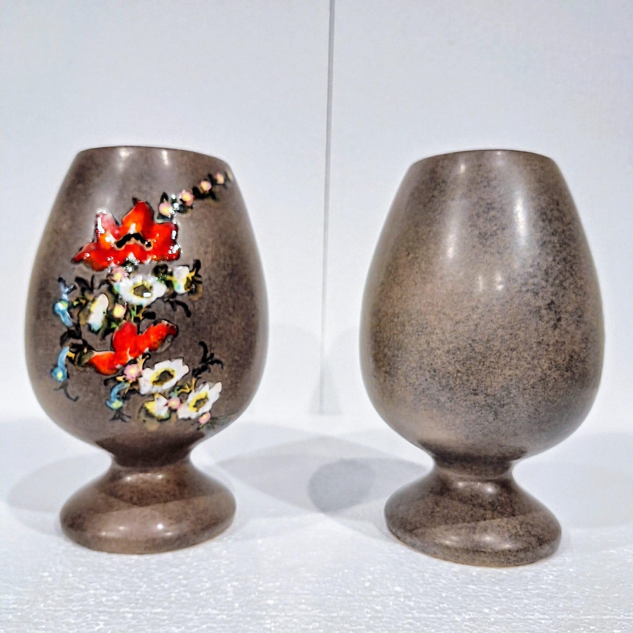 French Set of two beautiful ceramic vases from Vallauris For Sale