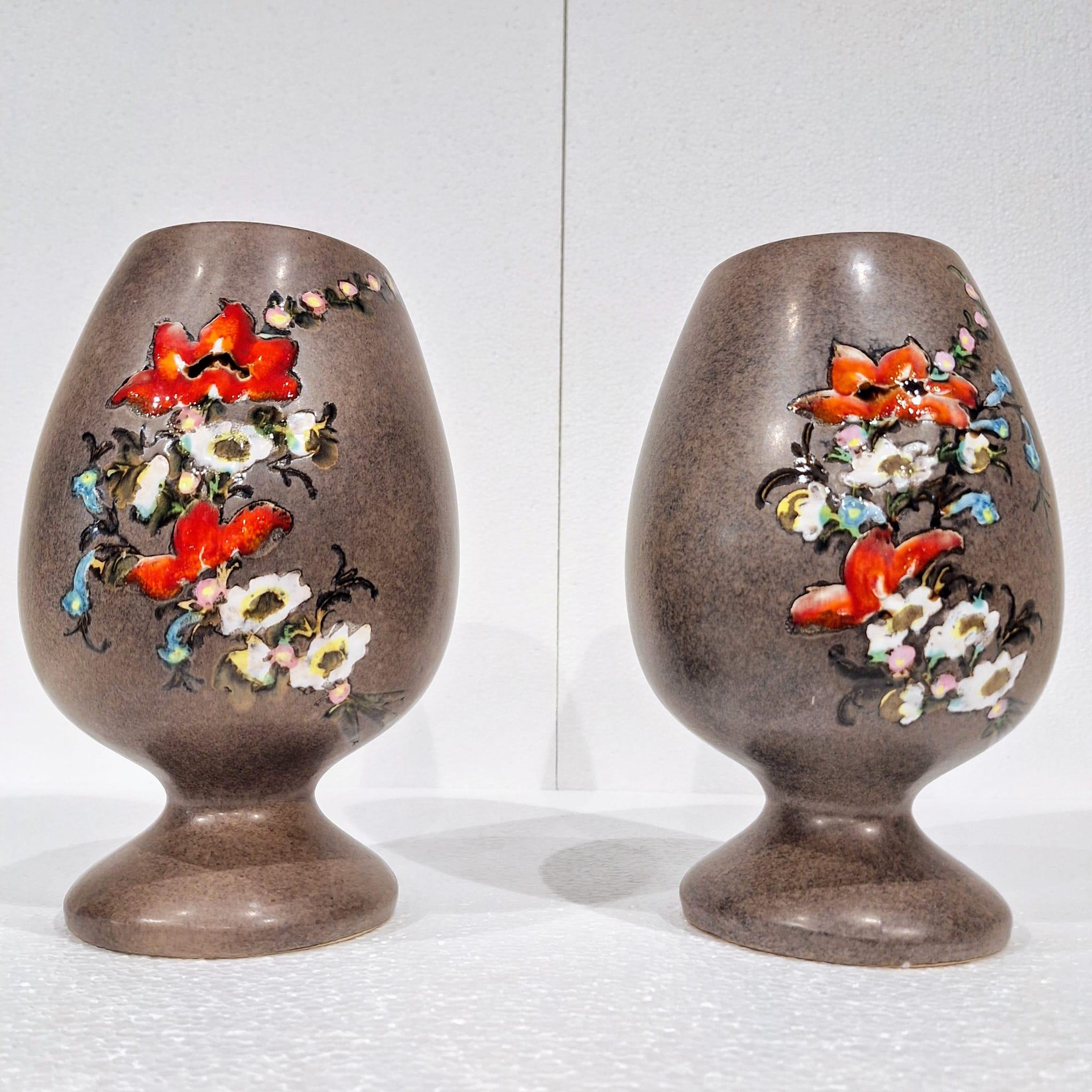 Set of two beautiful ceramic vases from Vallauris For Sale 1
