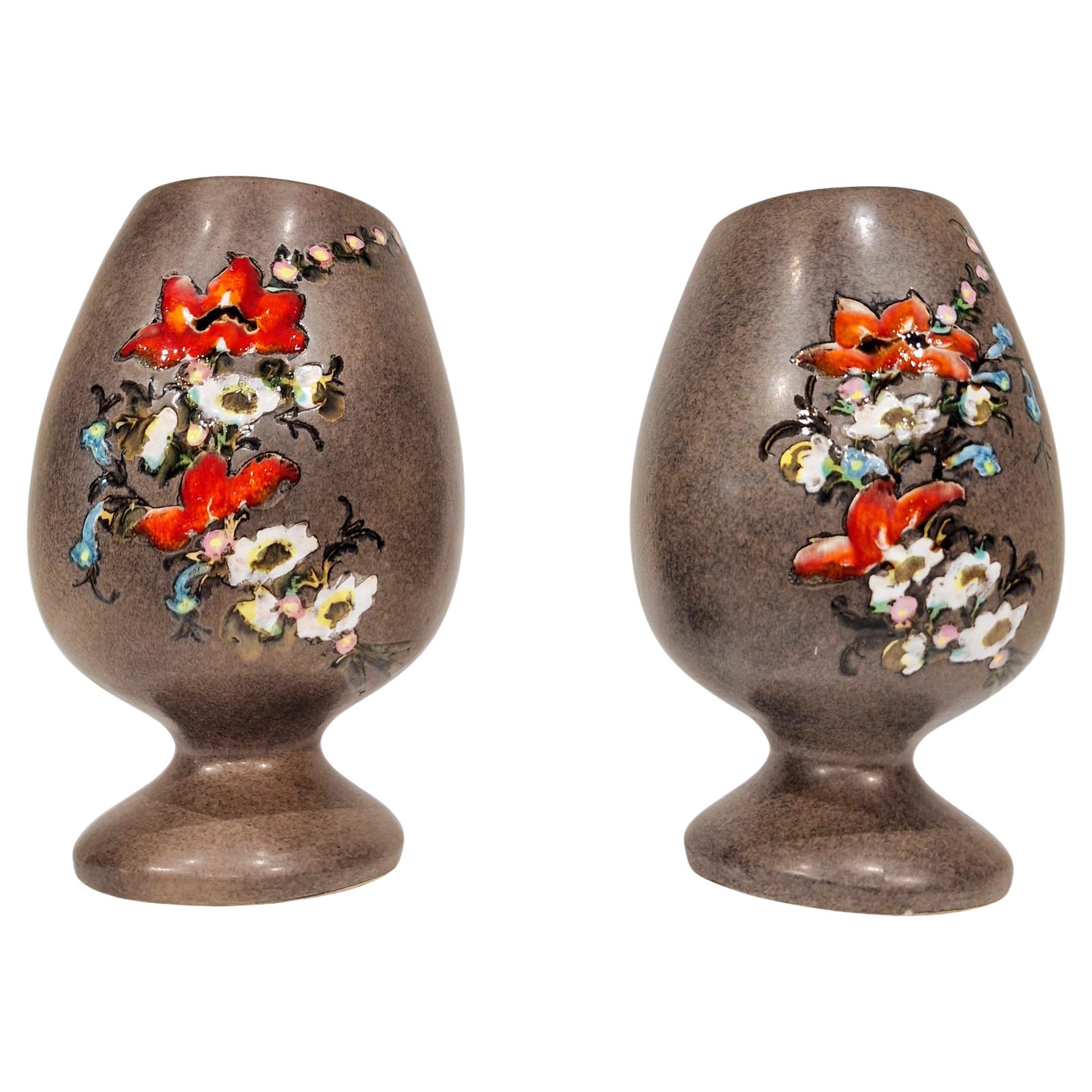 Set di due bellissimi vasi in ceramica di Vallauris AM