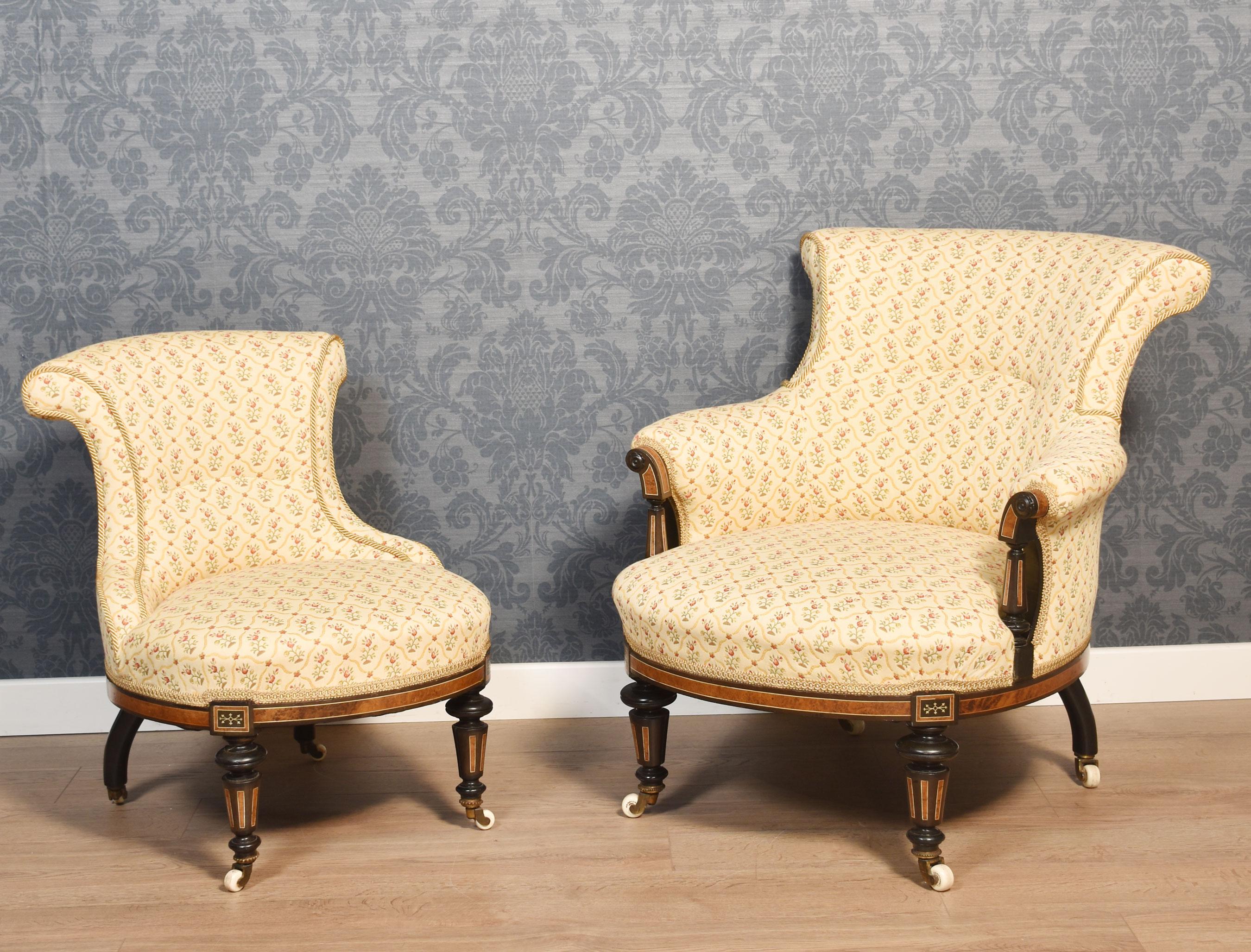 Ensemble de deux chaises de chambre Bon état - En vente à Cheshire, GB