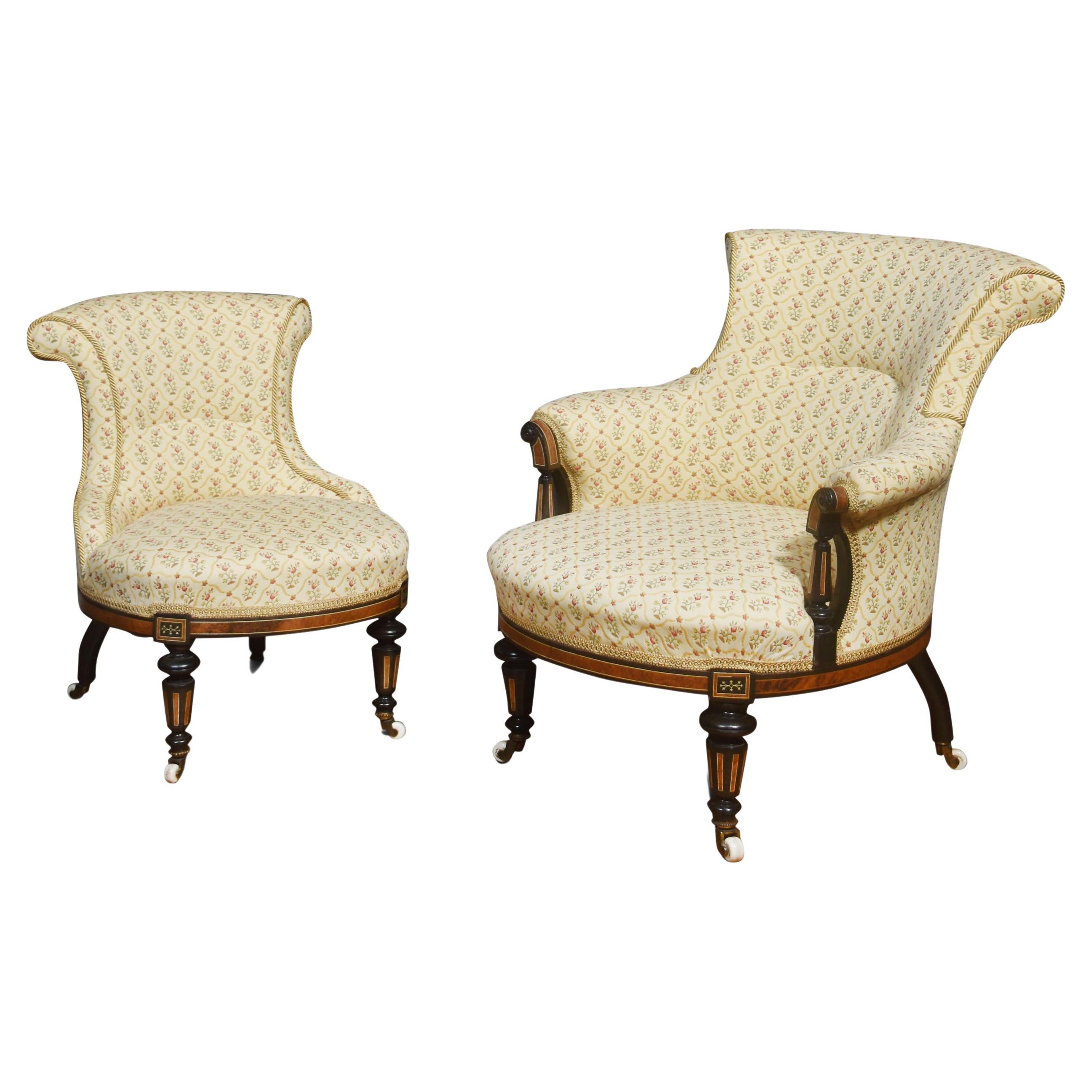 Set of two bedroom chairs For Sale