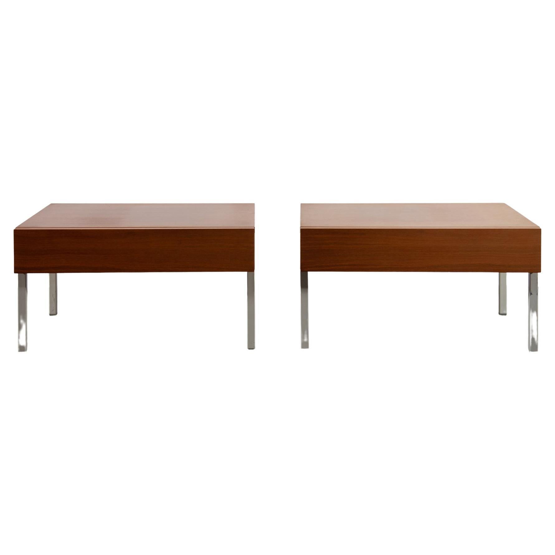 Mid-Century Modern Set of Two Bedside Tables designed by Interlubke, Germany 1970 For Sale