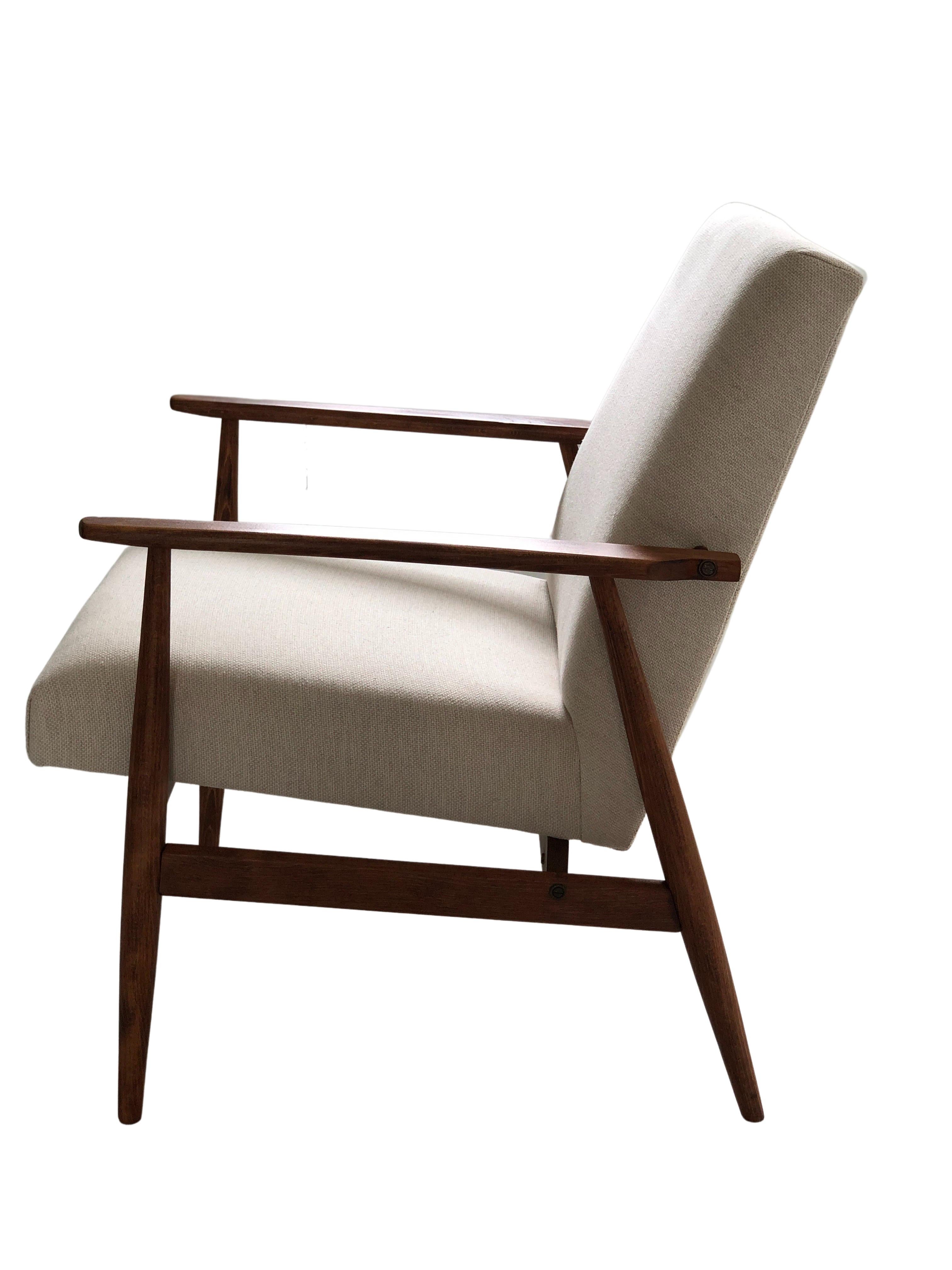 Mid-Century Modern Midcentury Set of Two Beige Armchairs by Henryk Lis, Europe, 1960s For Sale