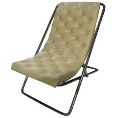 Wittmann - Ensemble de deux fauteuils de relaxation Lester en cuir beige