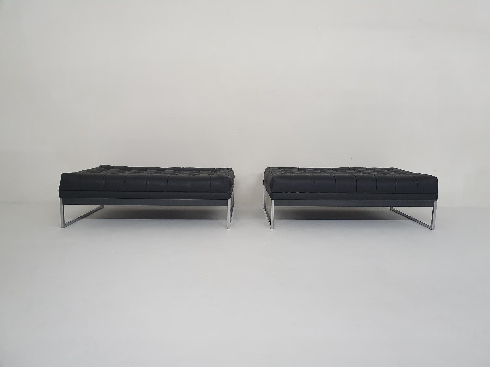 Mid-Century Modern Set of Two Benches by AP-Originals, the Netherlands, 1960's For Sale