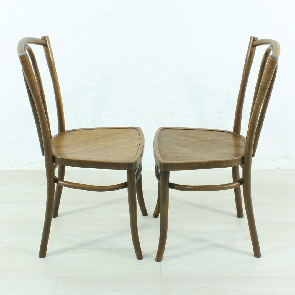 German Set of Two Bentwood Chairs, circa 1920 For Sale