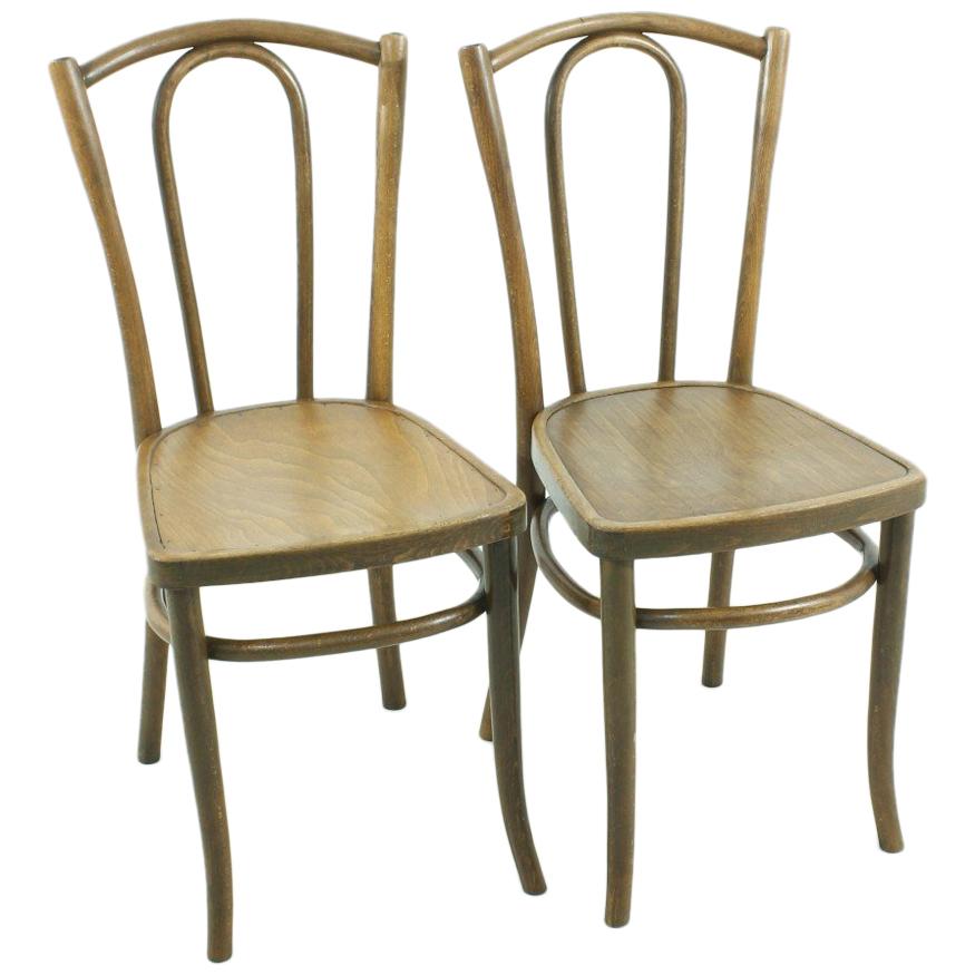 Set of Two Bentwood Chairs, circa 1920 For Sale
