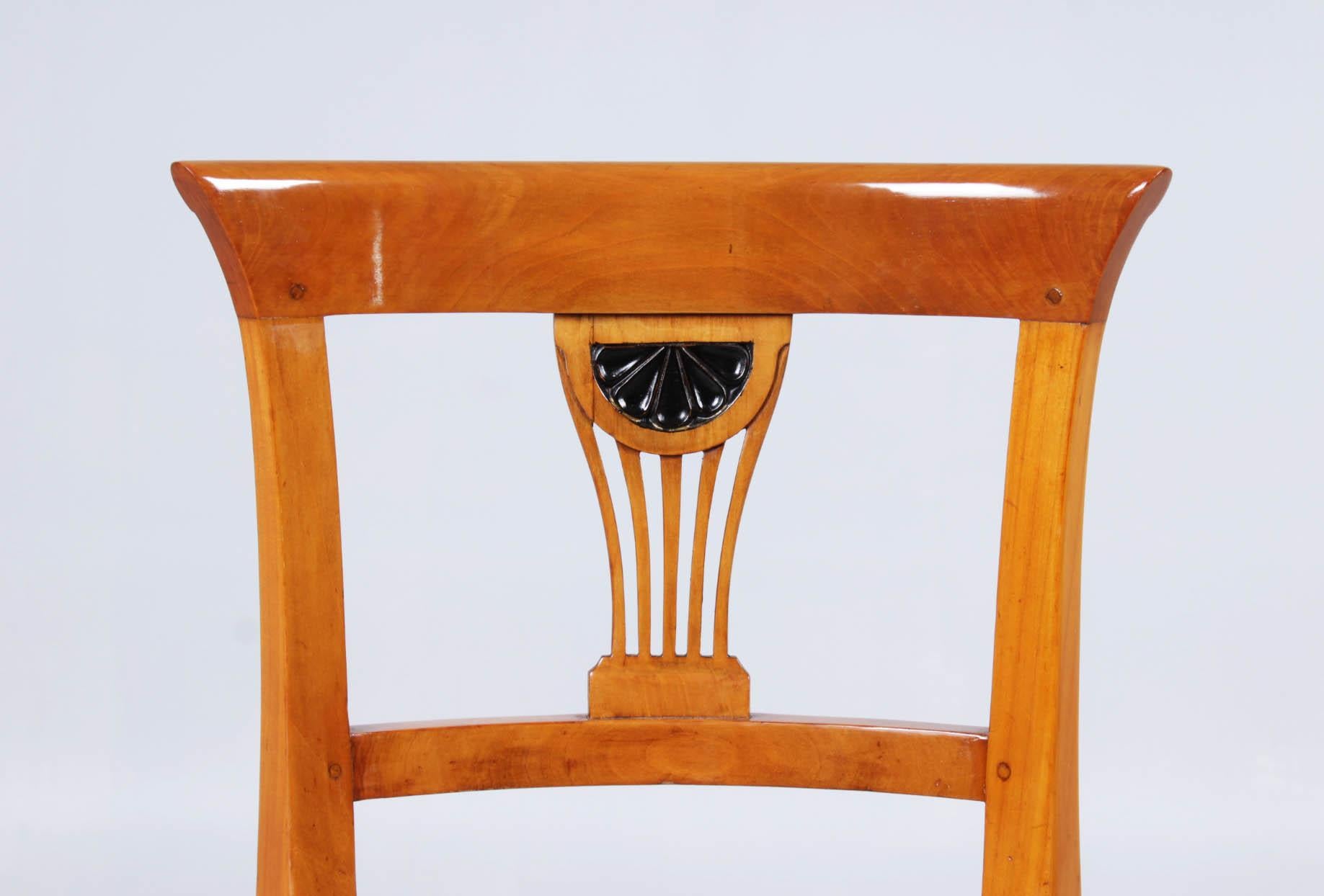 Set of Two Biedermeier Chairs, Germany, Cherry, circa 1820-1830 2