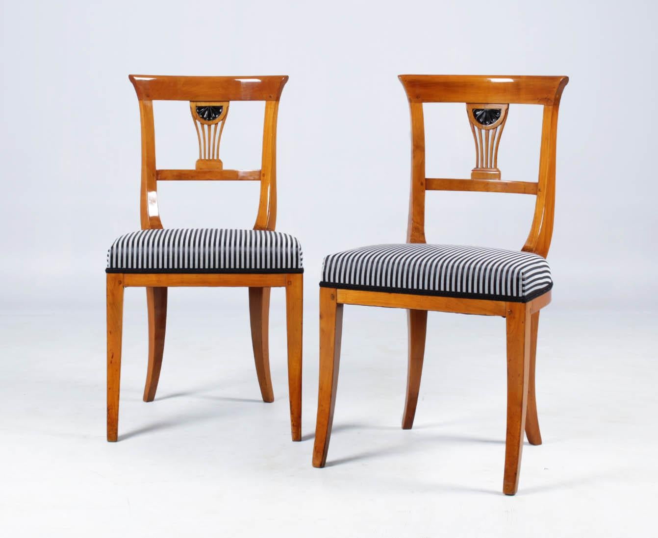 Set of Two Biedermeier Chairs, Germany, Cherry, circa 1820-1830 5