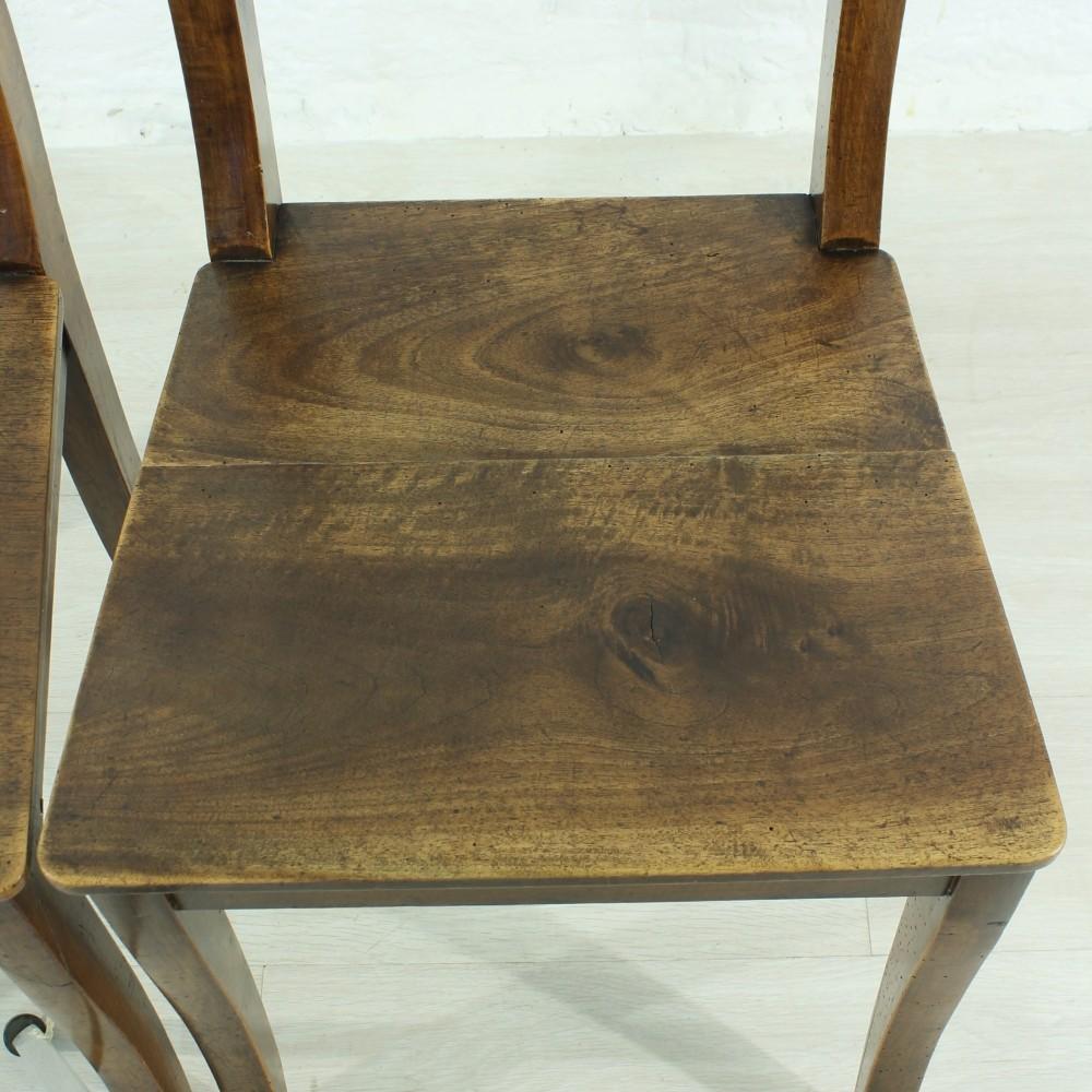 Set of Two Biedermeier Walnut Chairs, circa 1850 2