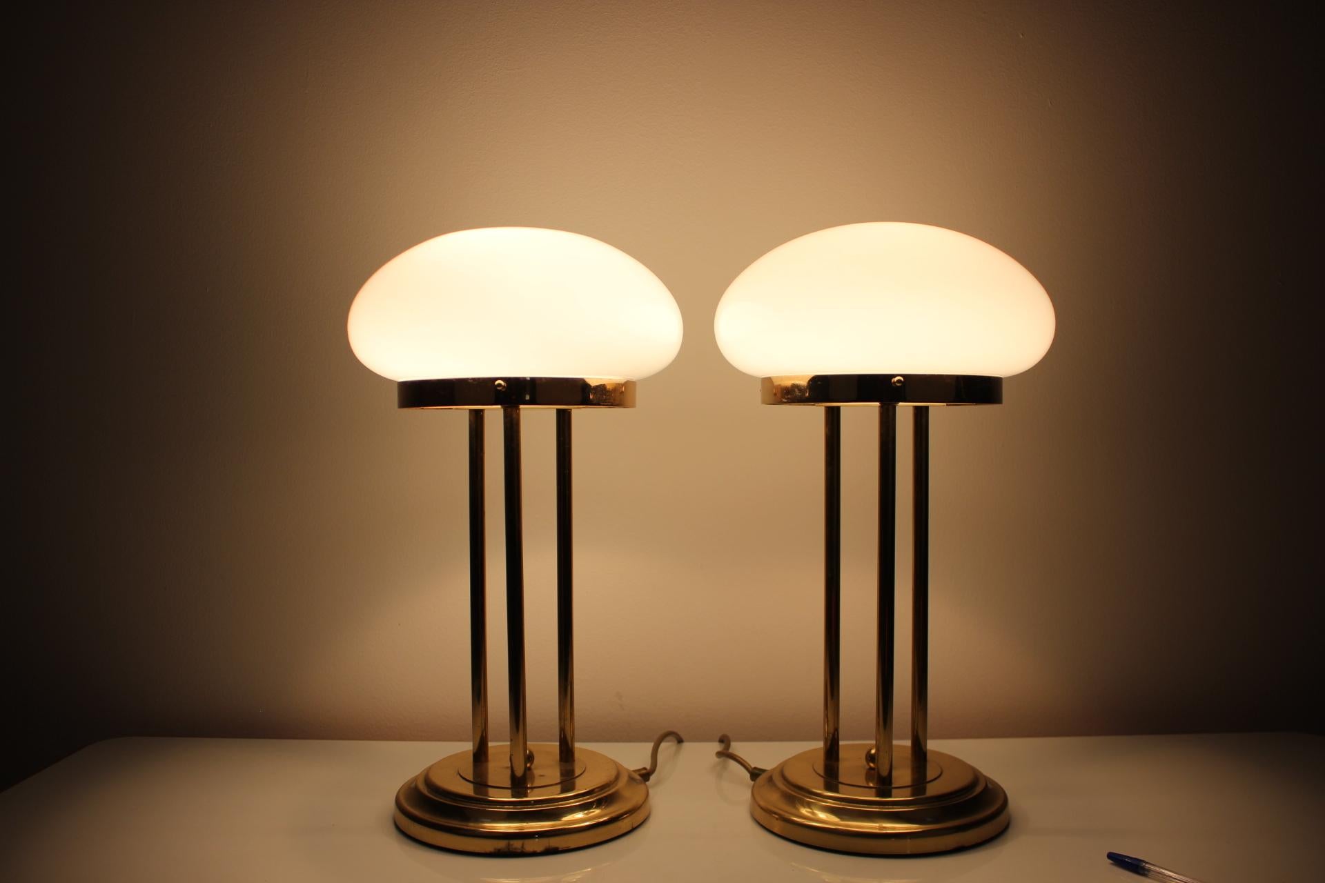 Set of Two Big Table Lamps, 1970's 3