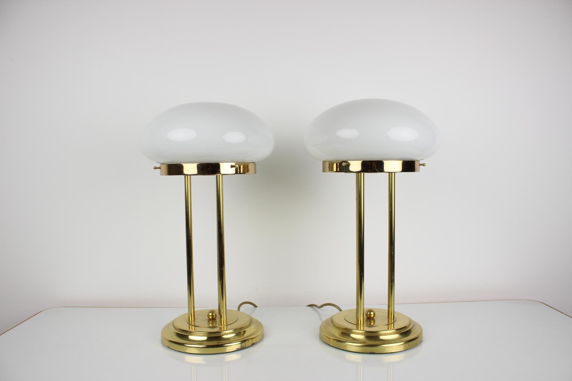 Mid-Century Modern Set of Two Big Table Lamps, 1970's