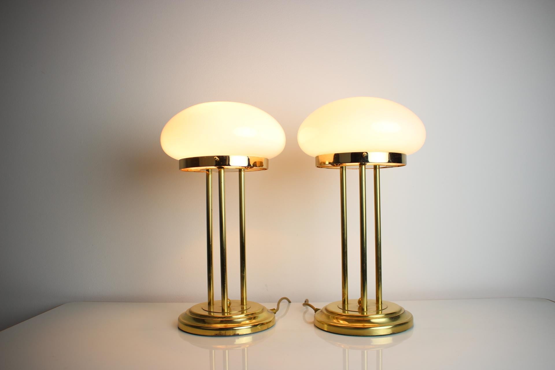 Set of Two Big Table Lamps, 1970's 1