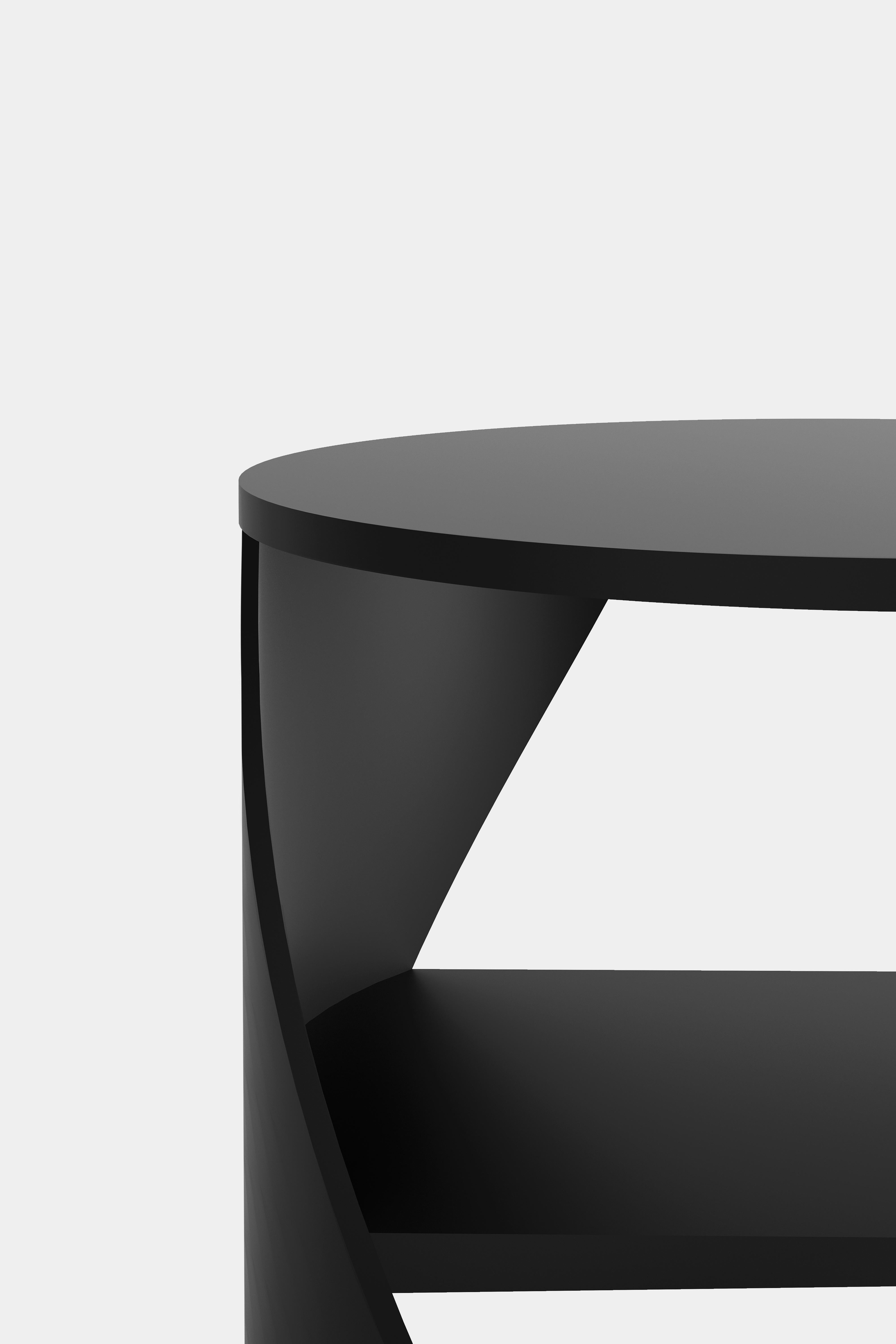 Set of Two MYDNA Side Table, Nightstand in Black Finish by Joel Escalona In New Condition For Sale In Estado de Mexico CP, Estado de Mexico