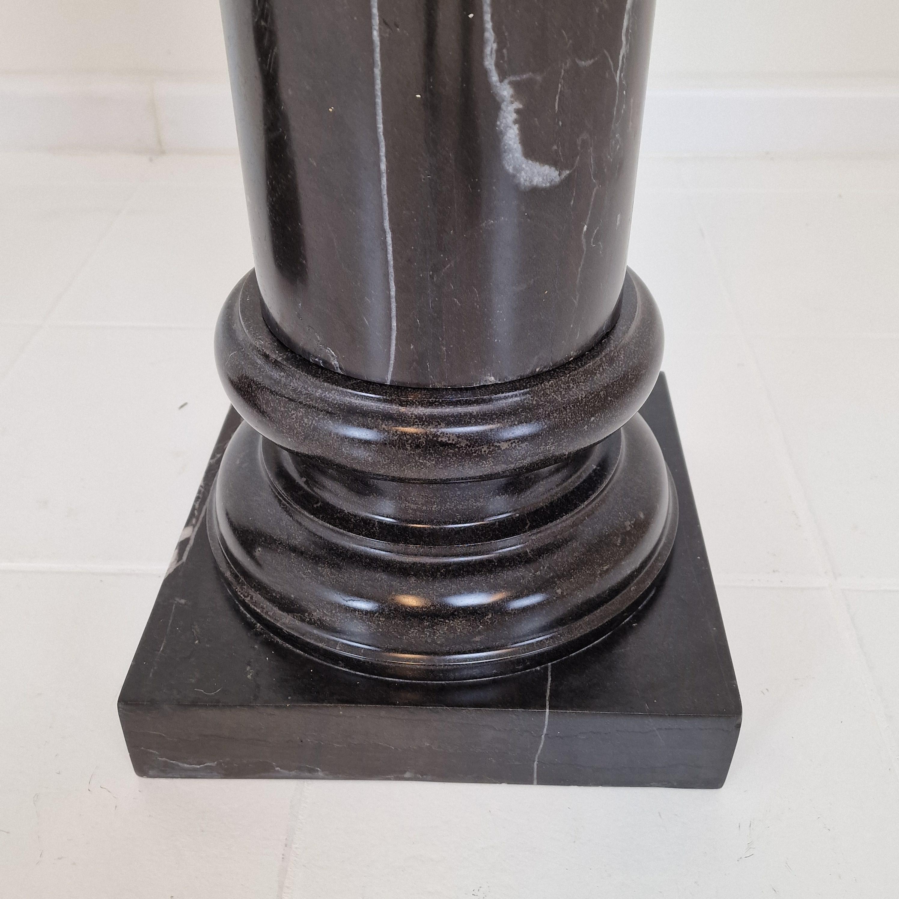 Set of two Black Pedestals in Belgium Hard-stone For Sale 3