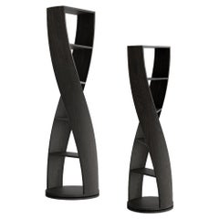 Set of two Black Wood Bookcases from MYDNA Collection by Joel Escalona