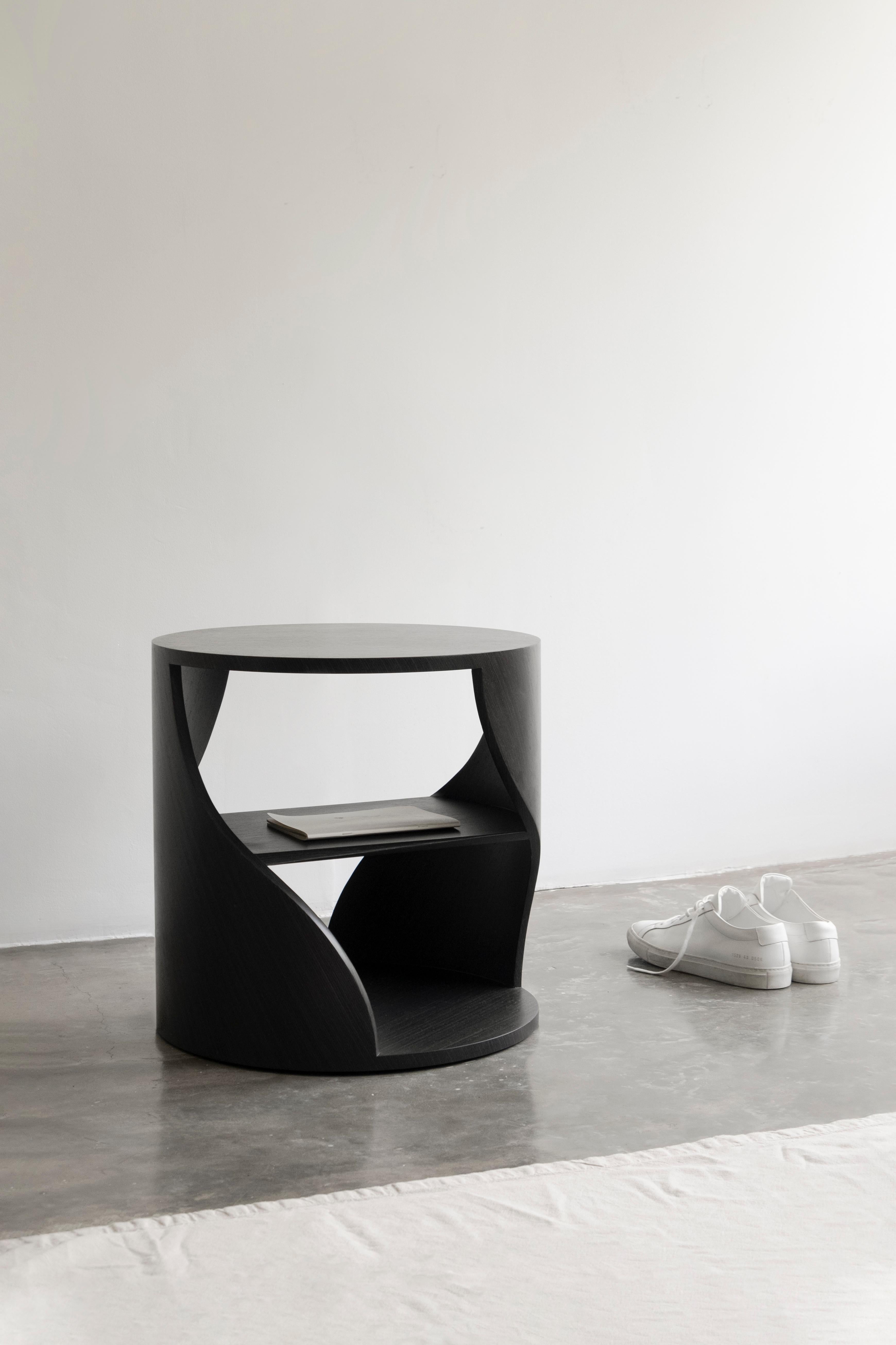 Set of two Black Wood Decorative Nightstand, MYDNA Side Tables by Joel Escalona

MYDNA is a chic and contemporary storage system inspired by the DNA concept: both by its sophisticated double helix shape, and by the metaphorical statement that