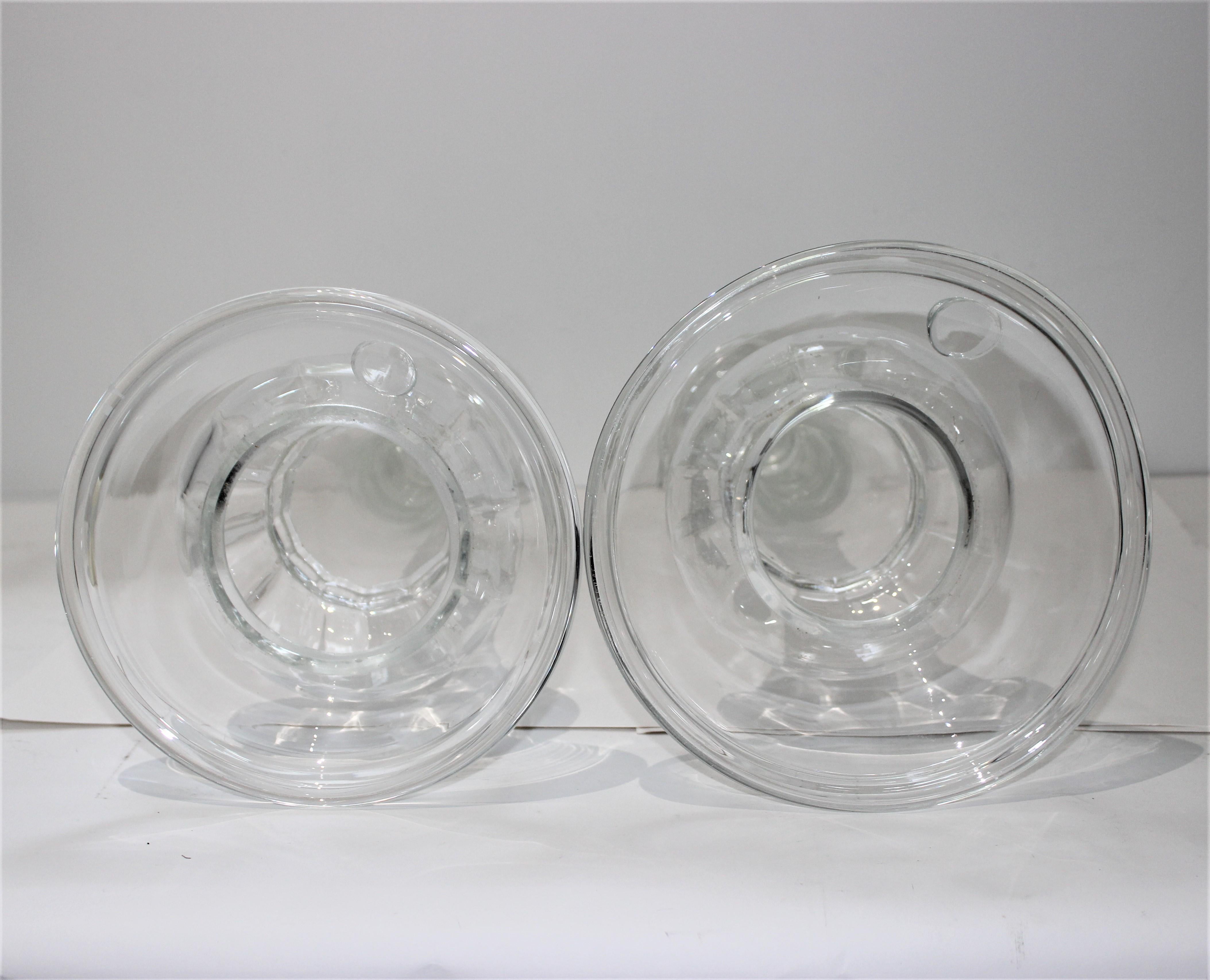 Set of Two Blenko Glass Candlesticks For Sale 6