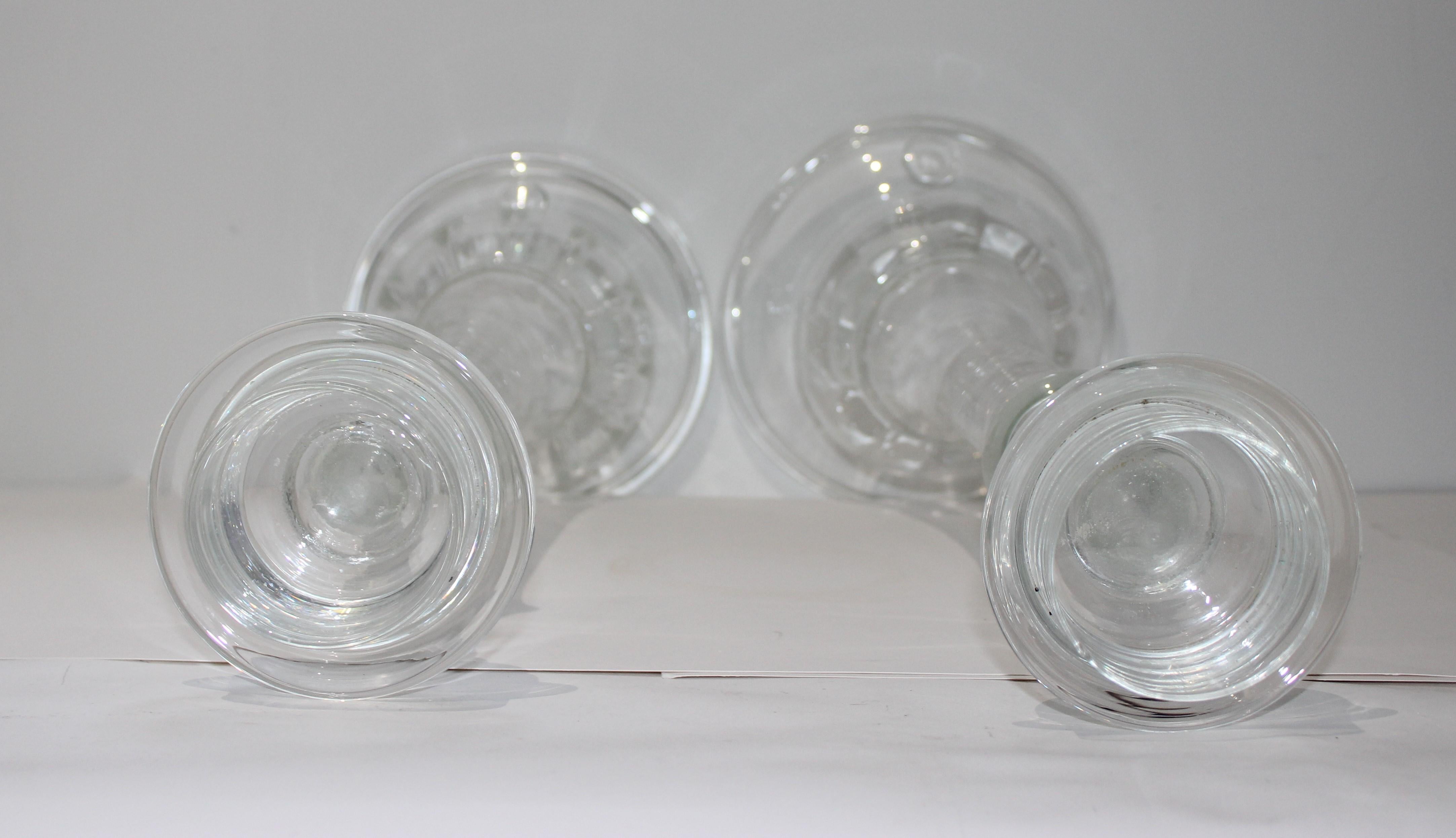 Set of Two Blenko Glass Candlesticks For Sale 7