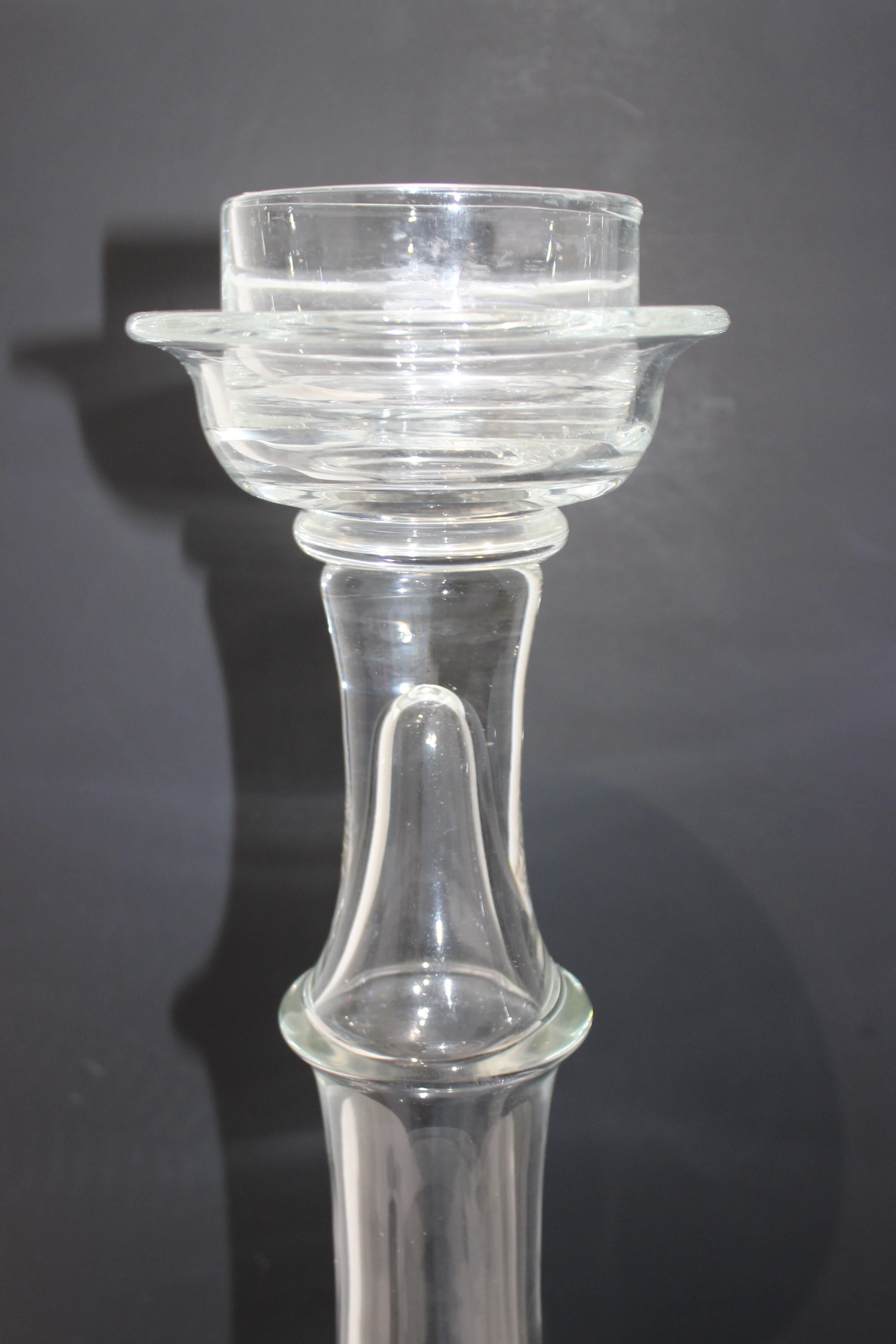 glass candlestick holders