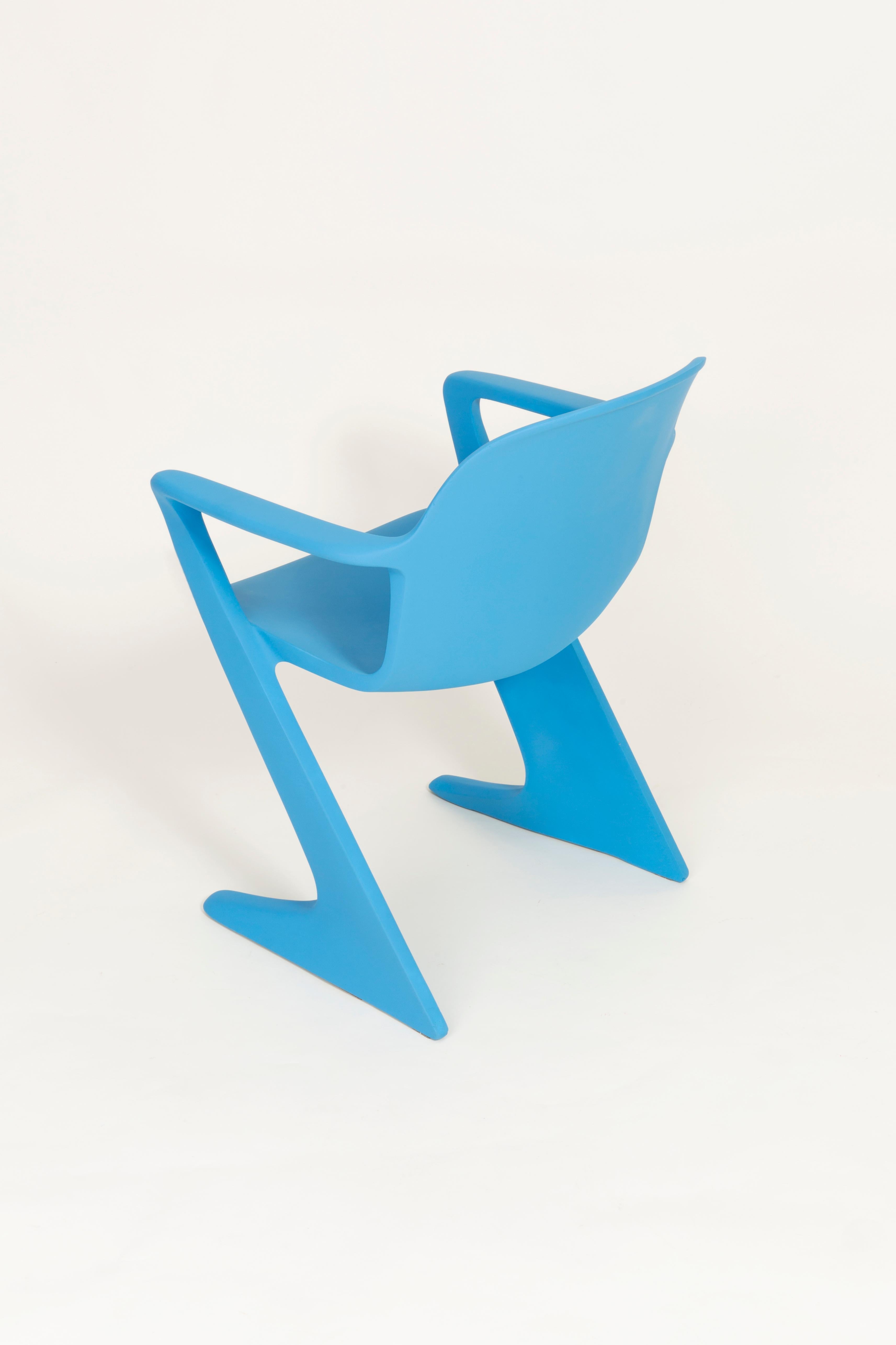 Set of Two Blue Kangaroo Chairs Designed by Ernst Moeckl, Germany, 1968 For Sale 2