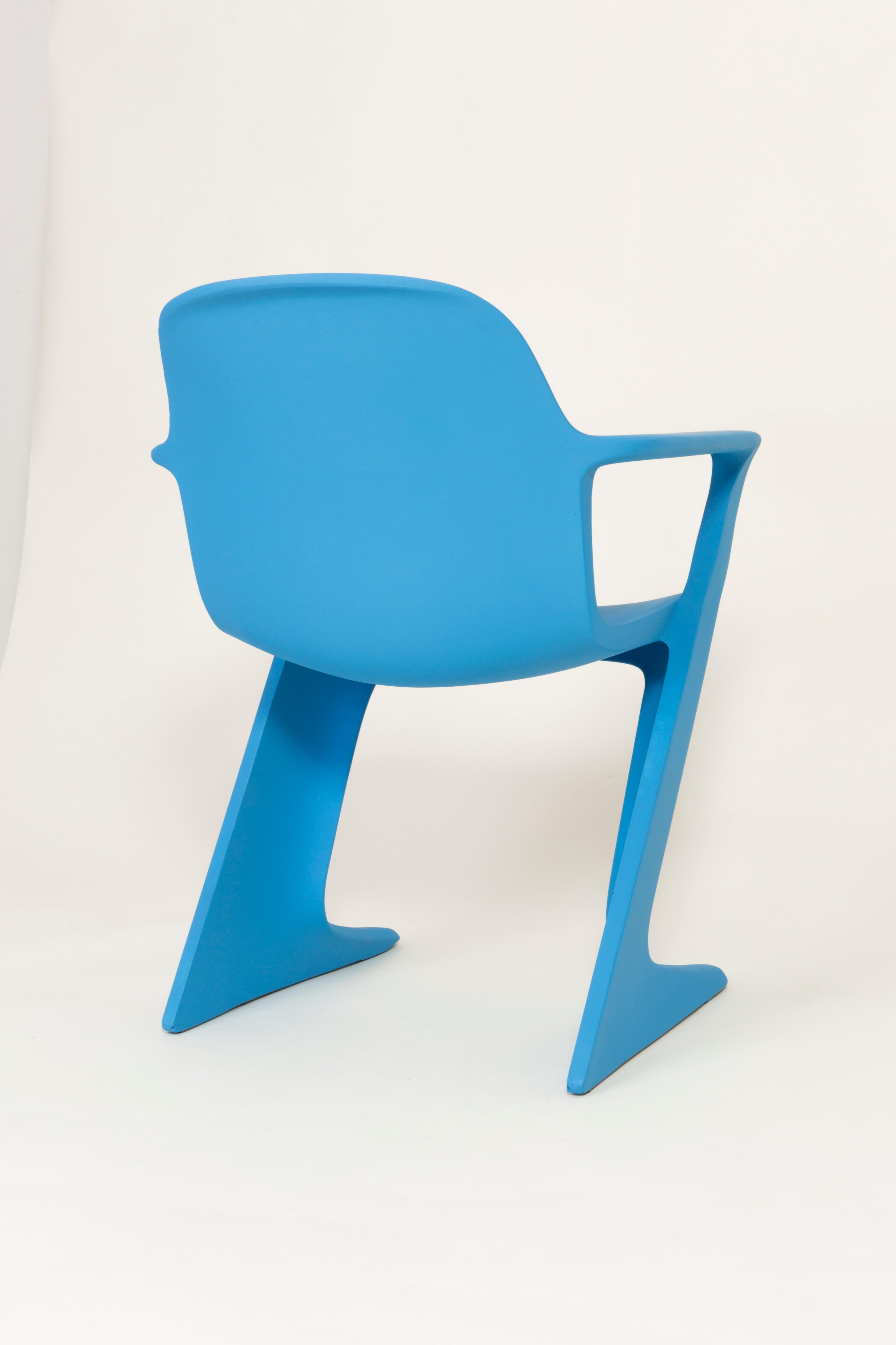 Set of Two Blue Kangaroo Chairs Designed by Ernst Moeckl, Germany, 1968 For Sale 5