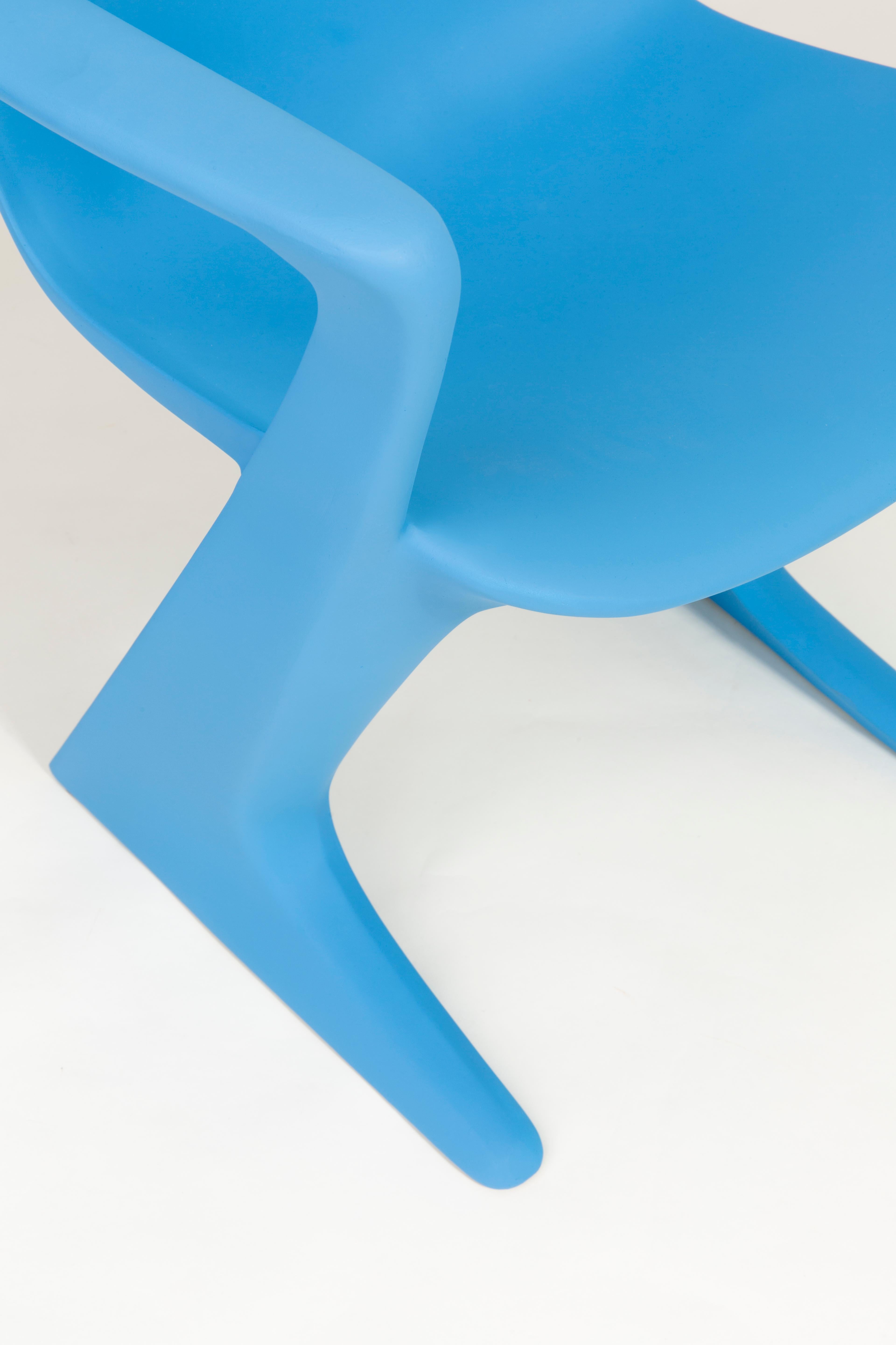 Set of Two Blue Kangaroo Chairs Designed by Ernst Moeckl, Germany, 1968 For Sale 7