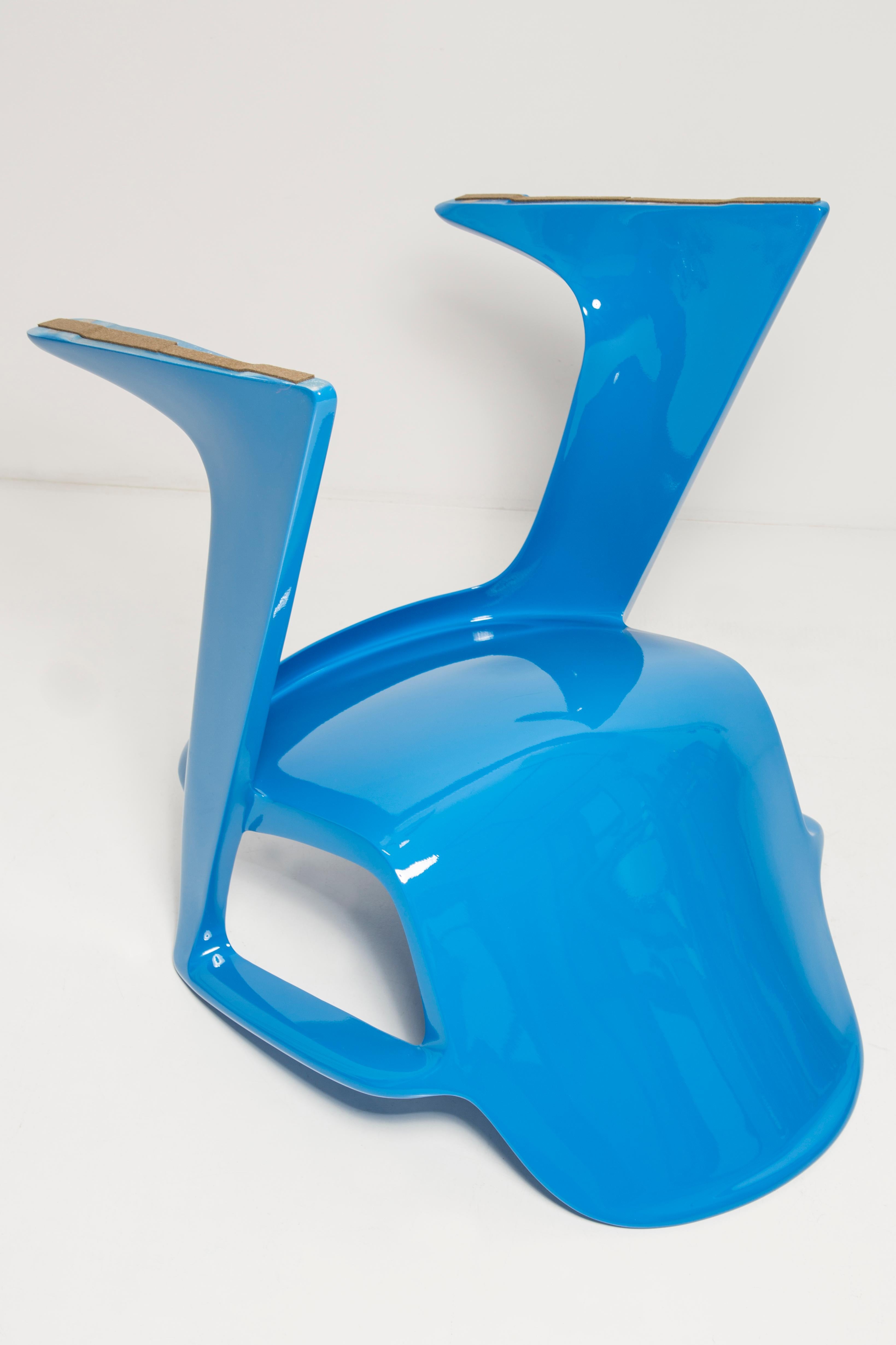 Set of Two Blue Kangaroo Chairs Designed by Ernst Moeckl, Germany, 1968 For Sale 8