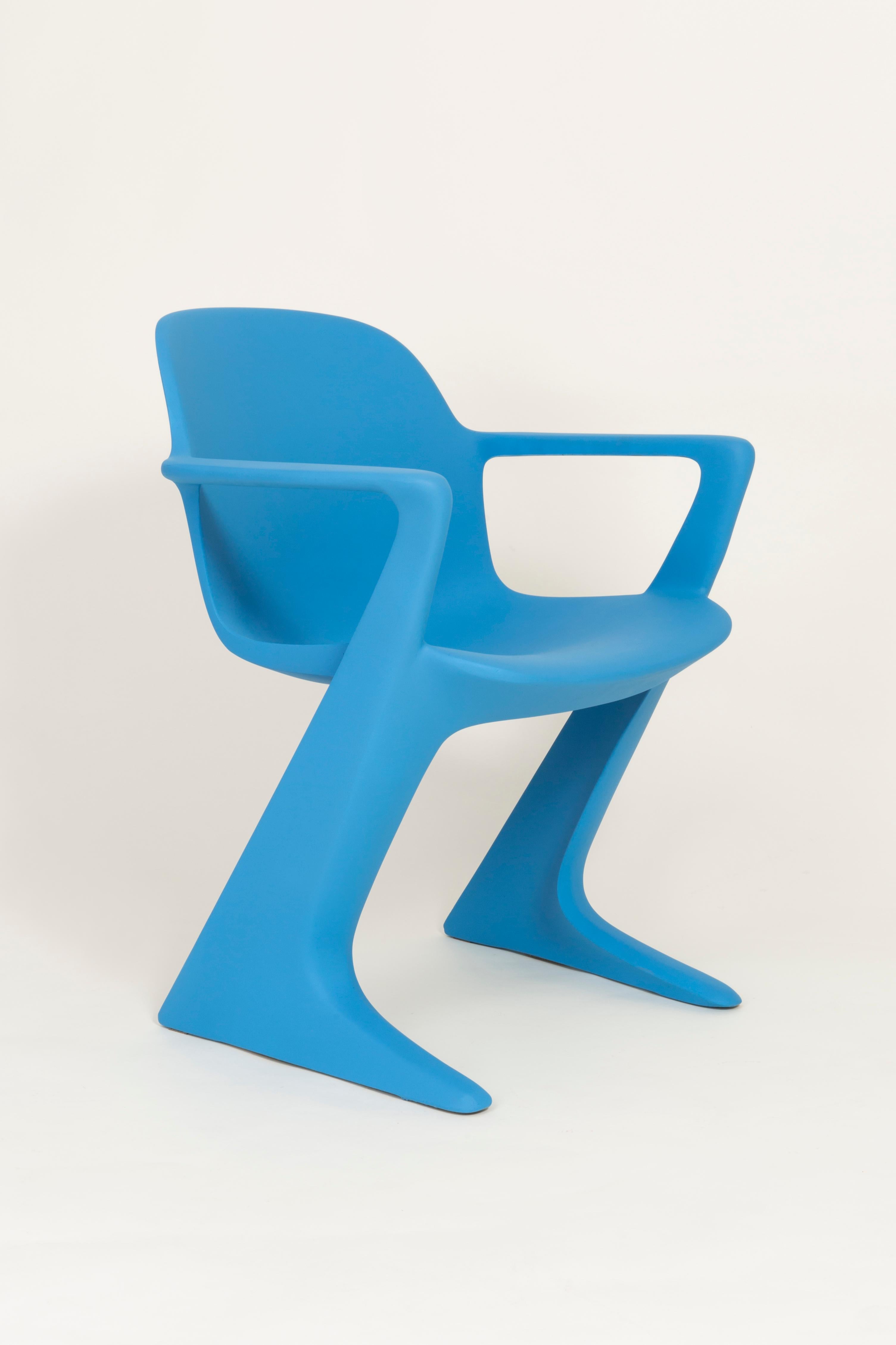 Set of Two Blue Kangaroo Chairs Designed by Ernst Moeckl, Germany, 1968 In Good Condition For Sale In 05-080 Hornowek, PL