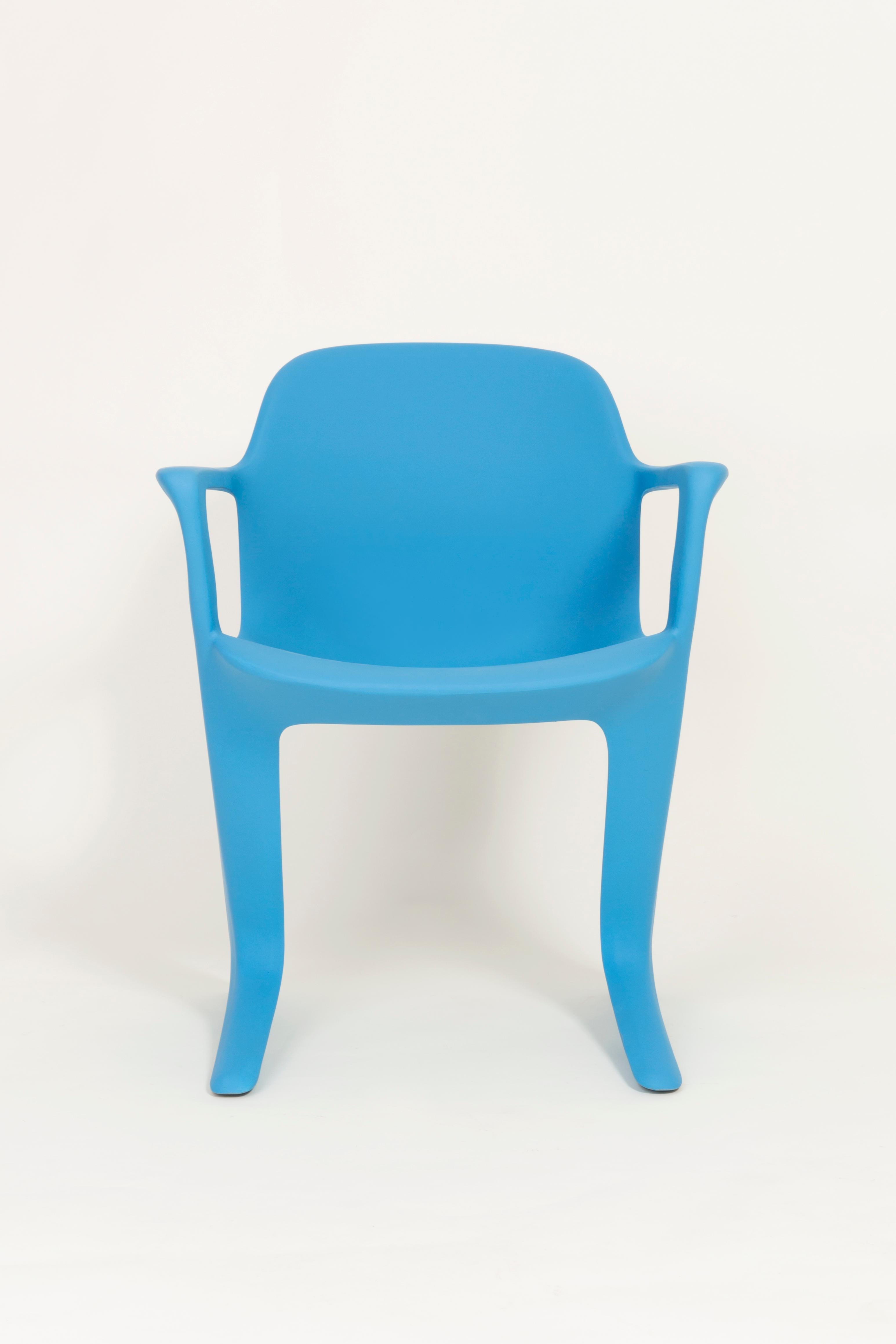 Set of Two Blue Kangaroo Chairs Designed by Ernst Moeckl, Germany, 1968 For Sale 1